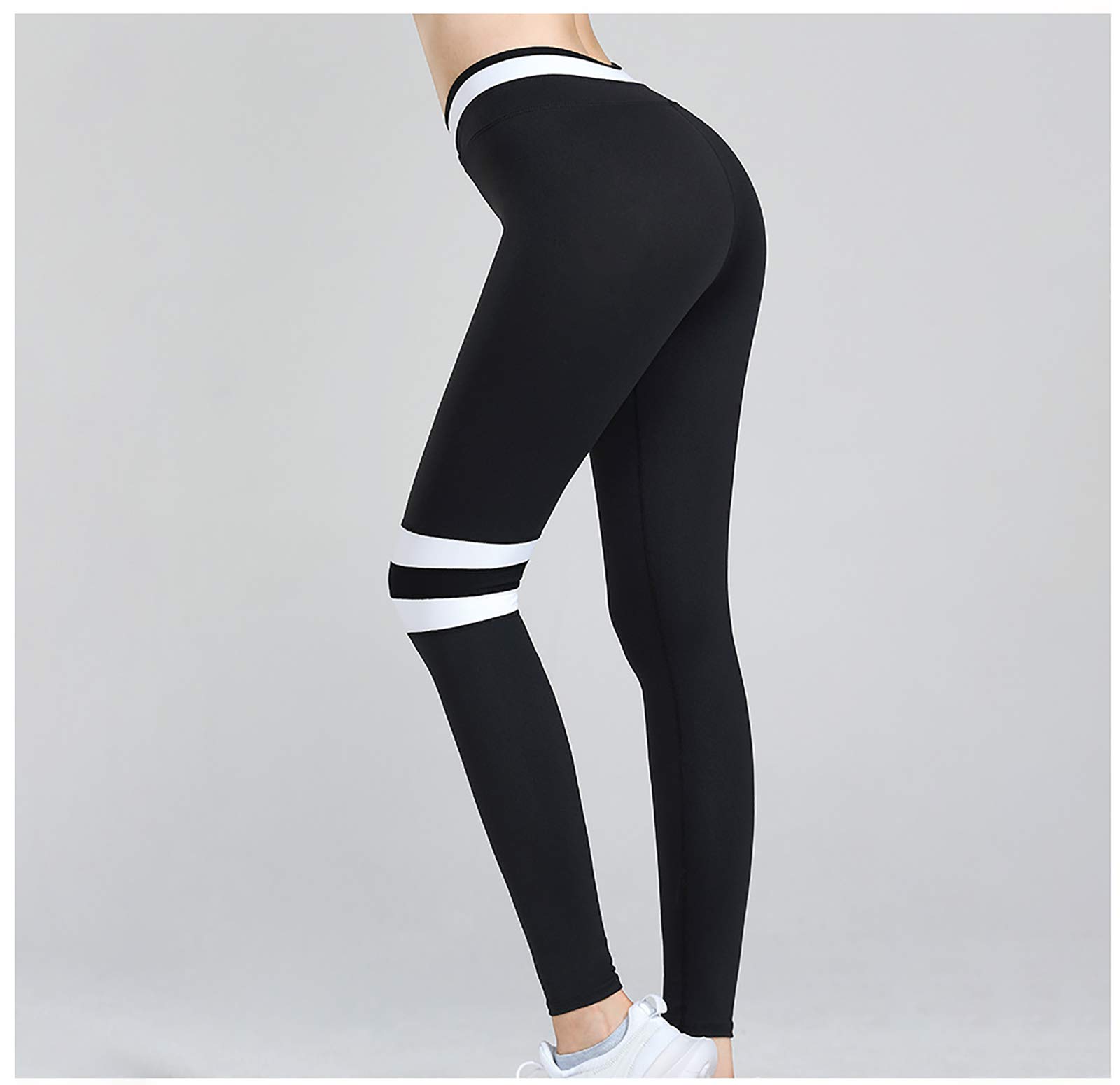 High Waist Seamless Yoga Pants for Women - Gym & Running Tights (S-XL) Black - Perfect for Workouts & Lounge