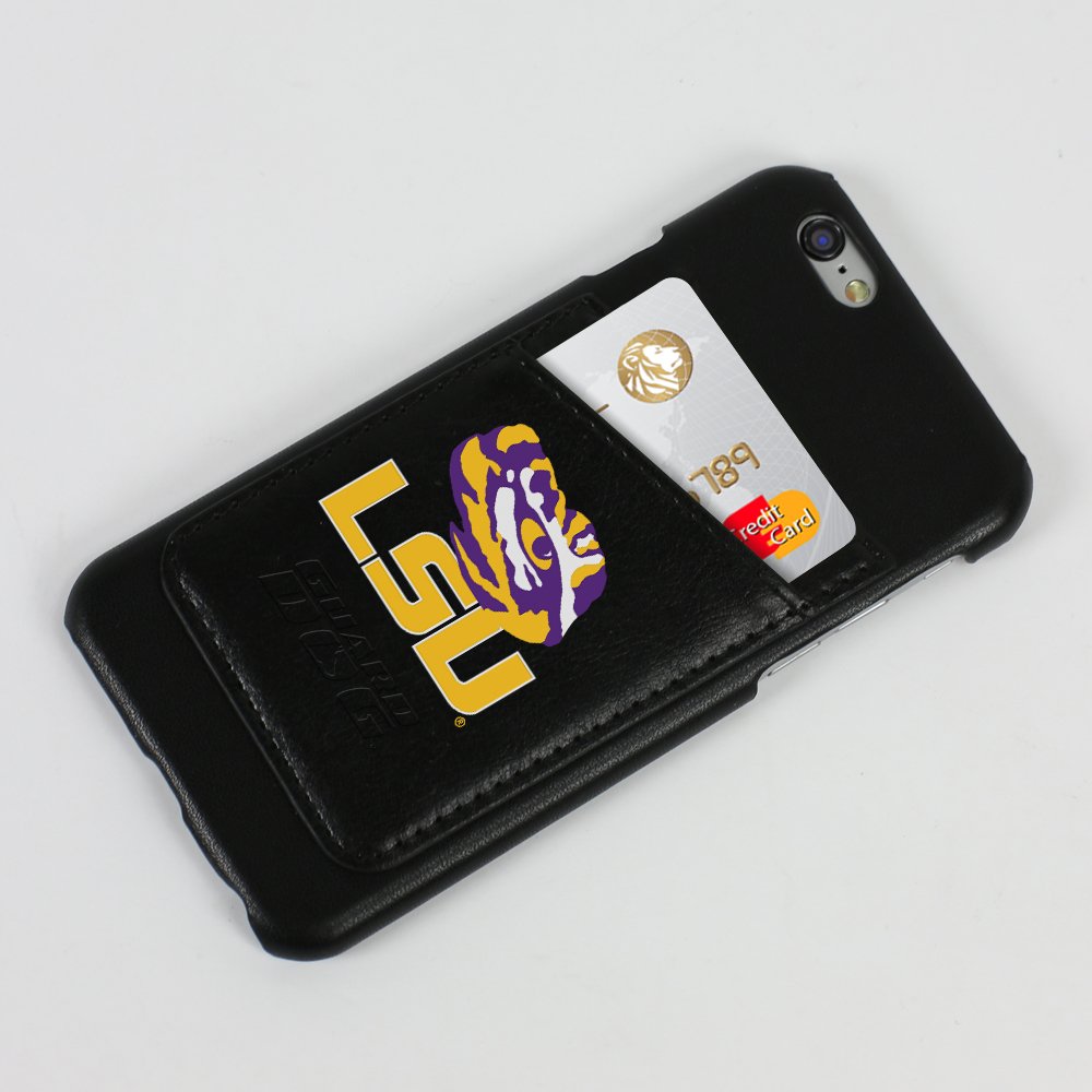 RFID Blocking Leather Credit Card Holder & Phone Wallet - LSU Tigers Design for Secure Cash, Cards & ID Protection | Perfect for Travel, Work & Everyday Use