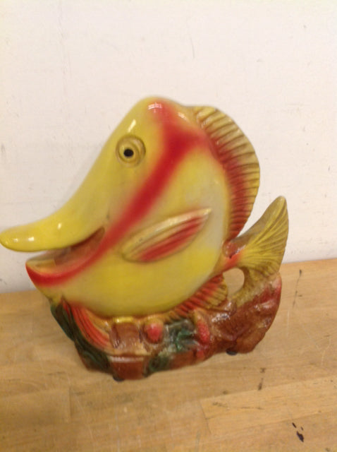 12 Yellow & Orange Ceramic Fish Decorations - Handmade Home & Garden Decor for Kitchen, Bathroom, Aquarium - Perfect for Table Centerpieces, Wall Art, and Party Decorations