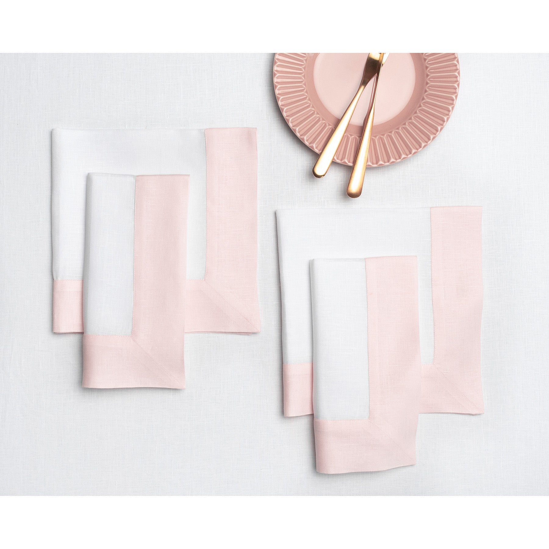 Elegant Contempo Napkins - Set of 4 Premium Cotton Dinner Napkins for Formal Dining, Parties & Special Occasions