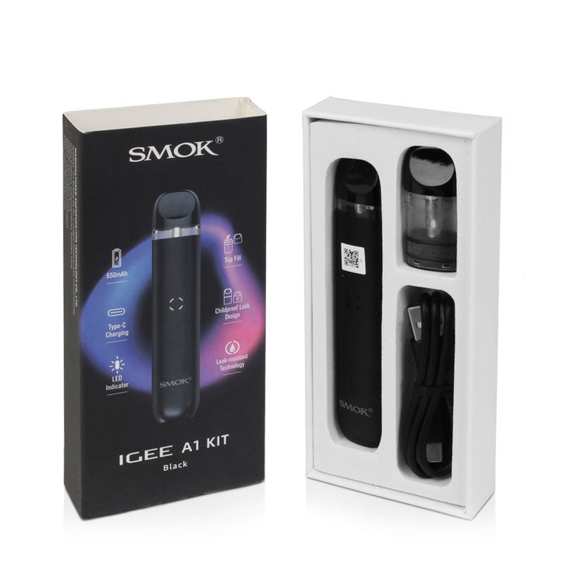 SMOK IGEE A1 Pod Kit - Compact & Lightweight Vape Device with Refillable Pods for Smooth Nicotine Salt & E-Liquid - Perfect for On-the-Go Vaping & Discreet Use