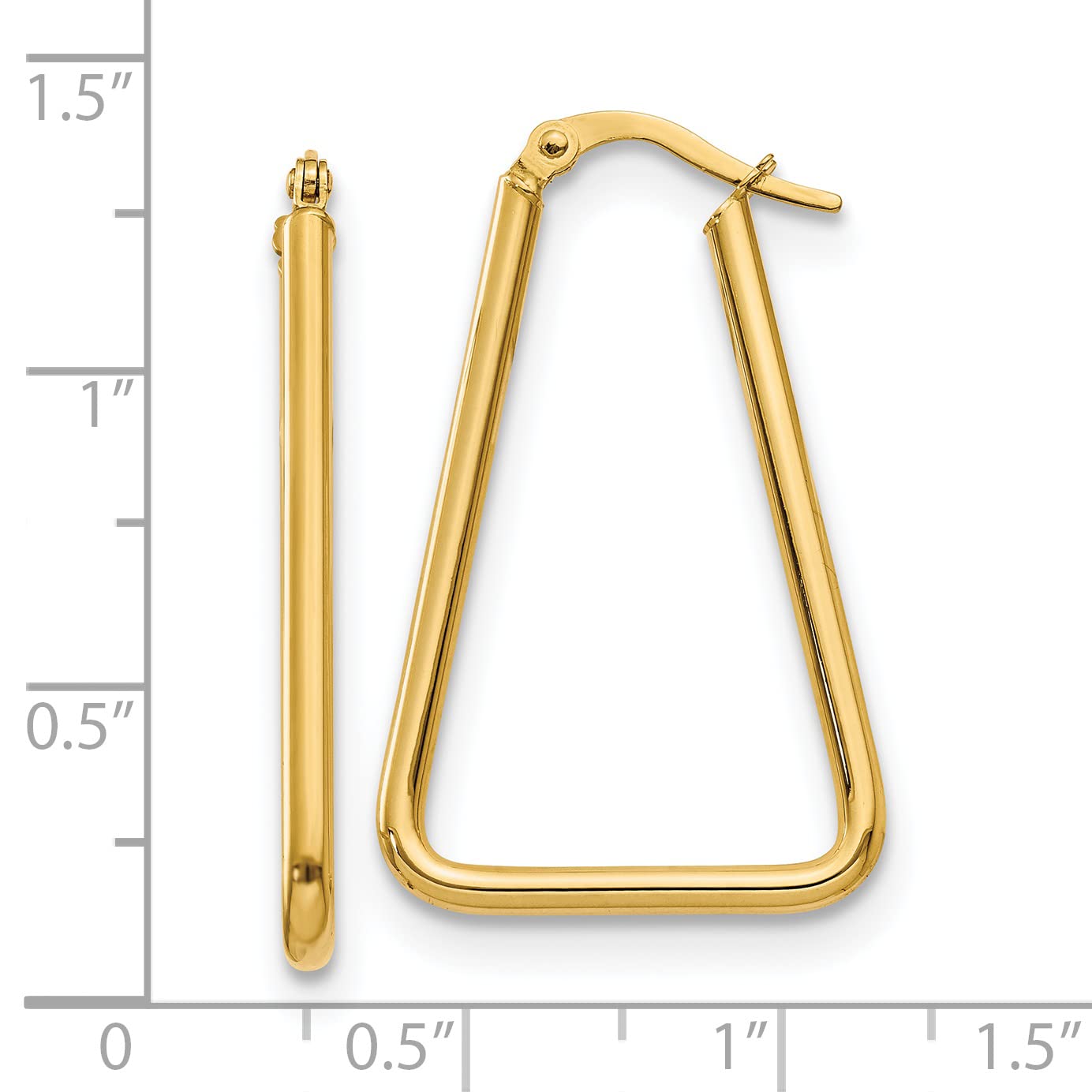 Avariah 14K Yellow Gold Geometric Hoop Earrings 32.5mm - Italian Made Luxury Jewelry for Women - Perfect for Everyday Wear, Date Nights & Special Occasions