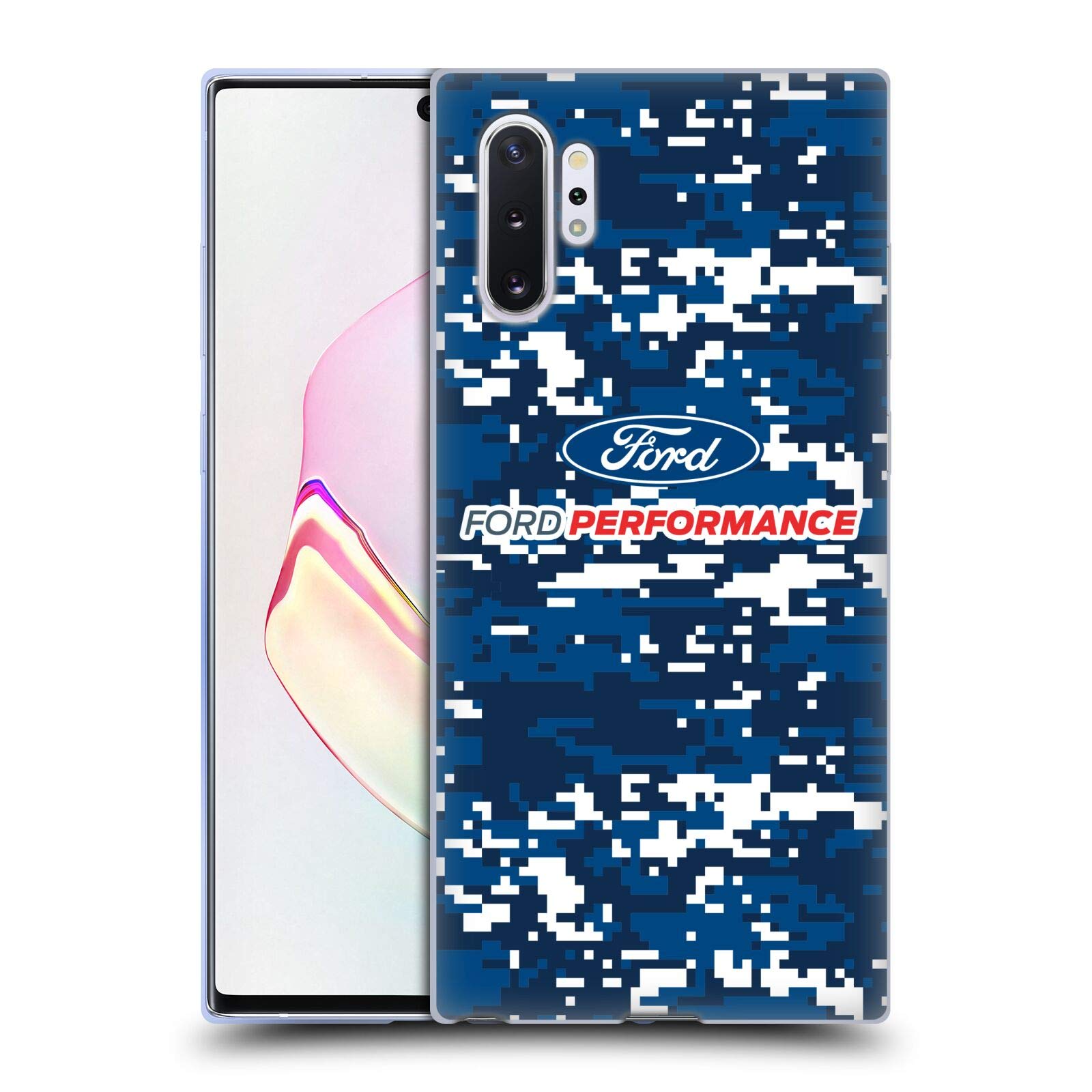 Head Case Designs Officially Licensed Ford Motor Company Performance Digital Camouflage Soft Gel Case for Samsung Galaxy Note10+ - Durable Protection for Work & Outdoor Adventures