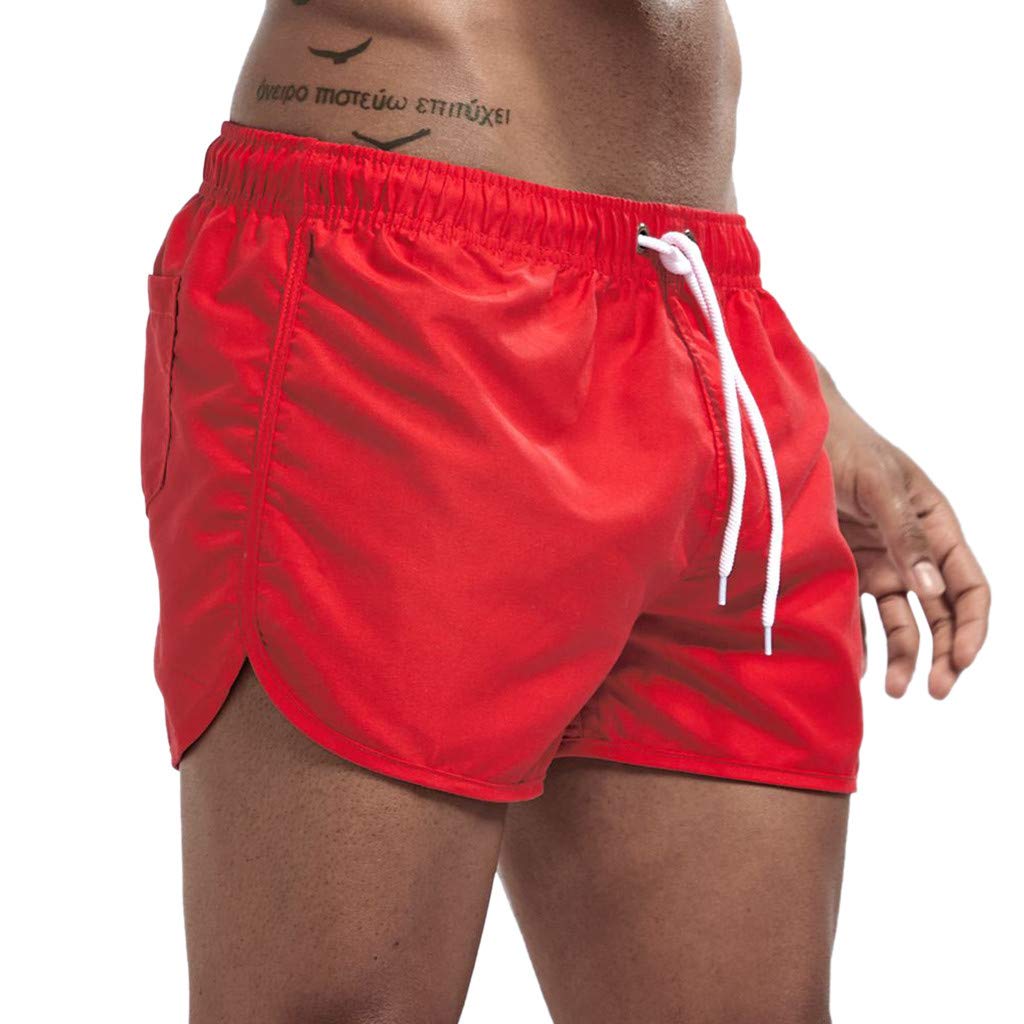 Men's Quick-Dry Swim Trunks for Short Men - Summer Beach Shorts with Splice Design for Swimming, Surfing & Outdoor Activities | Perfect for Pool, Vacation & Water Sports