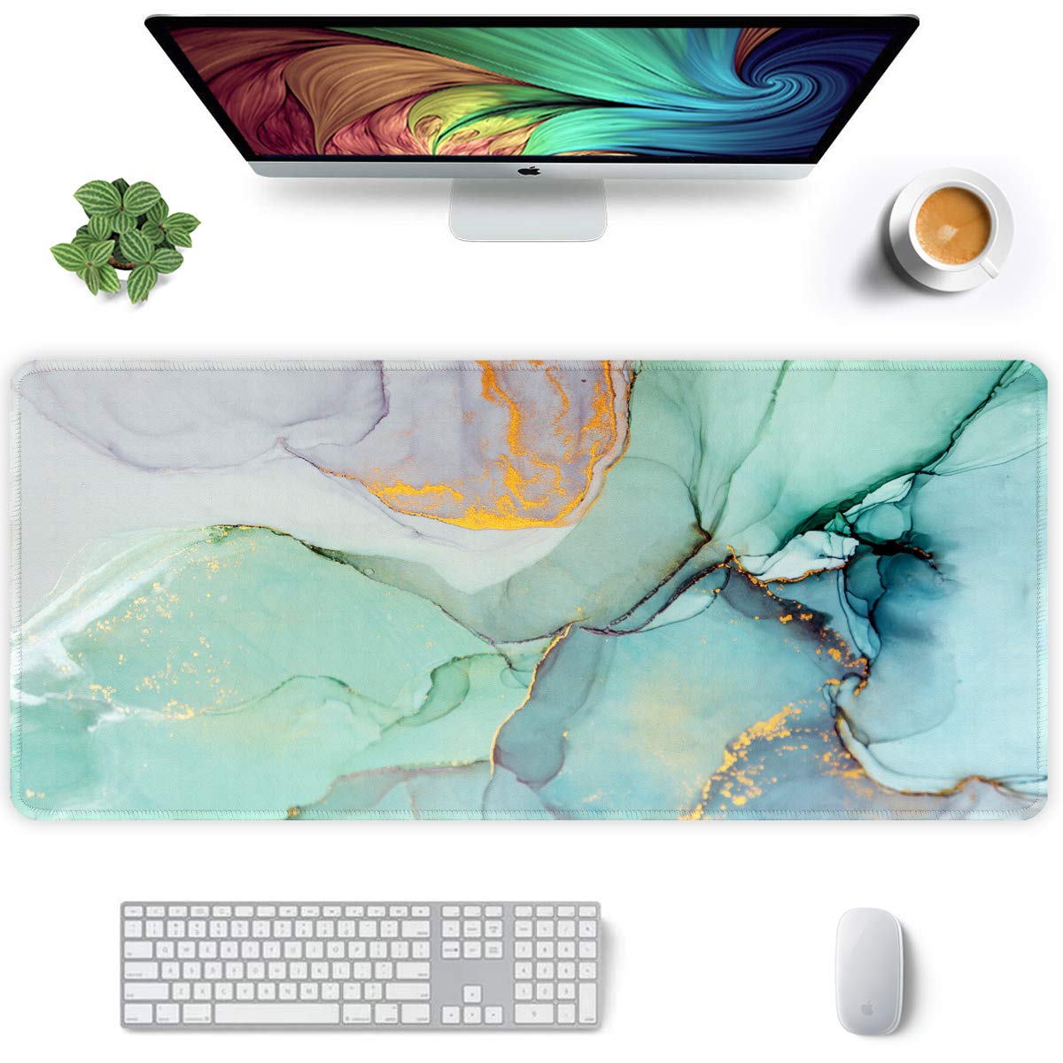 XXL Gaming Mouse Pad - Non-Slip Desk Mat for PC & Laptop (35.5x15.7in) - Office & Gaming Use