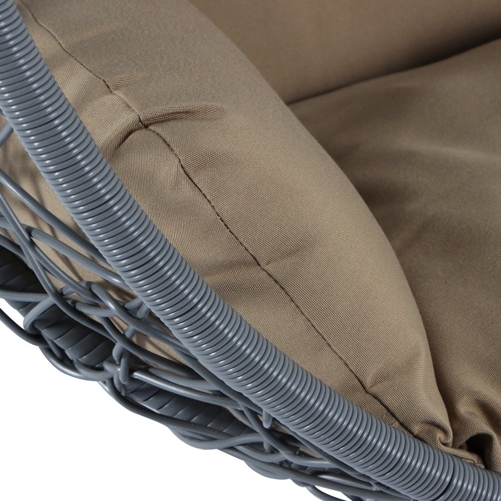 Outdoor Hanging Chair with Deep Seat Cushion Set - Includes Headrest & Armrest for Porch, Backyard, Patio - Comfortable Hammock Swing Replacement Cushions (Coffee Brown) - Perfect for Relaxing, Reading & Lounging in Your Garden or Balcony