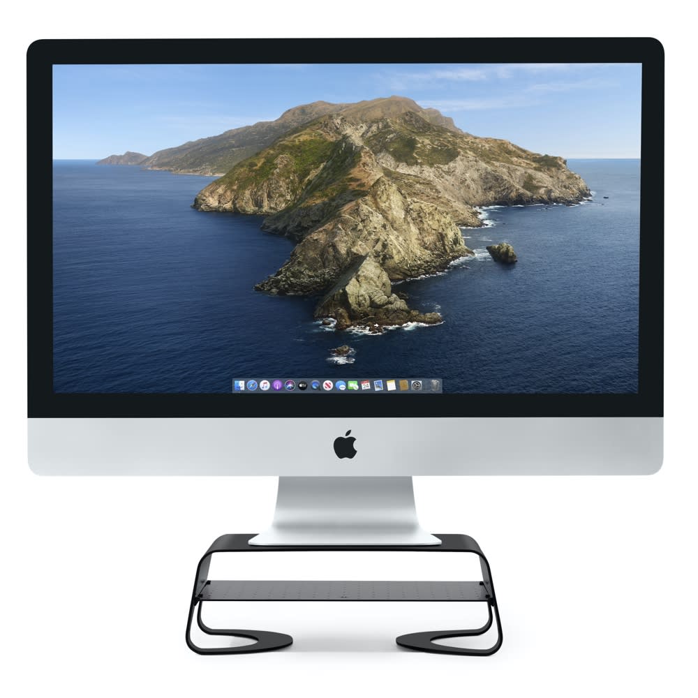 Twelve South Curve Riser Stand for iMac & Computer Monitors - Adjustable Height Desktop Organizer for Home Office & Workspace Setup