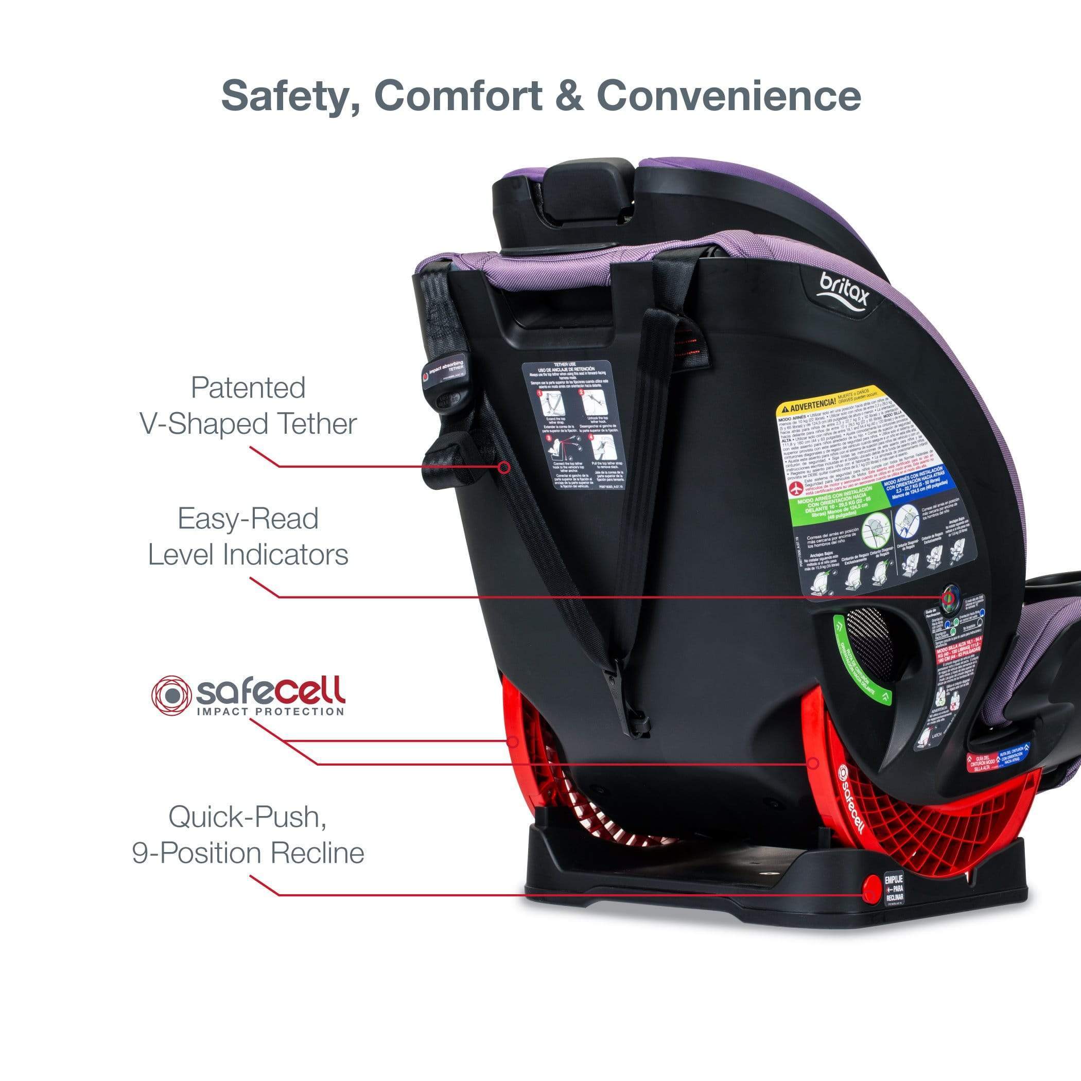 Britax One4Life Clicktight All-in-One Convertible Car Seat for Infants to Toddlers - Safe & Comfortable for Extended Rear-Facing & Forward-Facing - Perfect for Family Travel & Daily Commutes