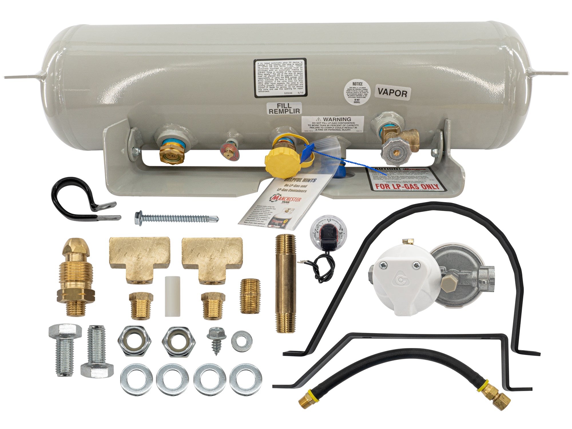 High Capacity LP Tank with Built-in Level Indicator - Perfect for Camping, RV Travel, and Outdoor Grilling