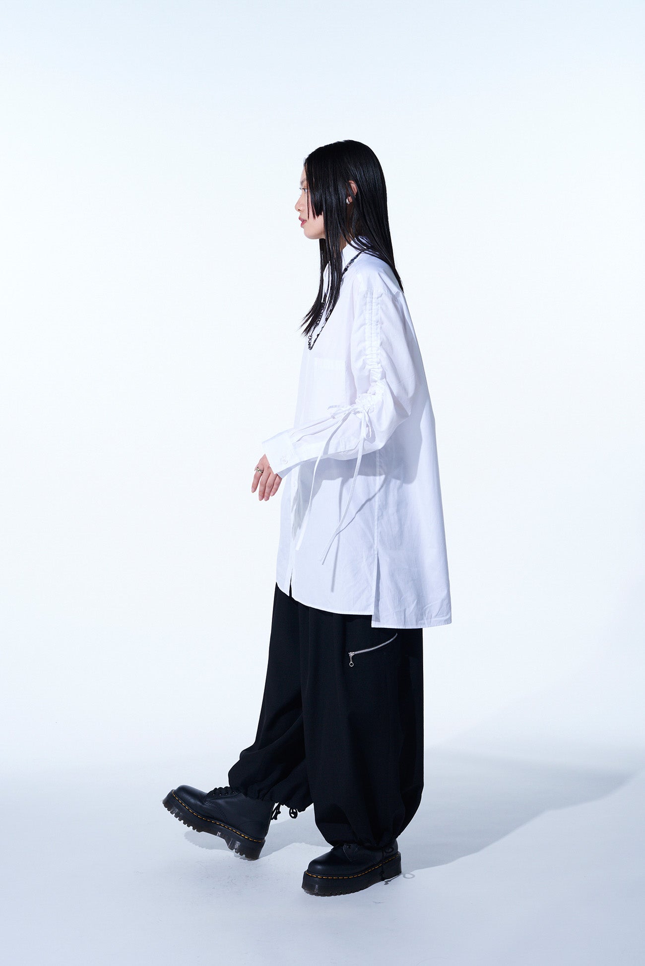 Premium Cotton Broadcloth Oversized Shirt with Gathered Strings - Comfortable Loose Fit Casual Top for Women | Perfect for Layering, Beach Cover-Ups & Boho Fashion Outfits
