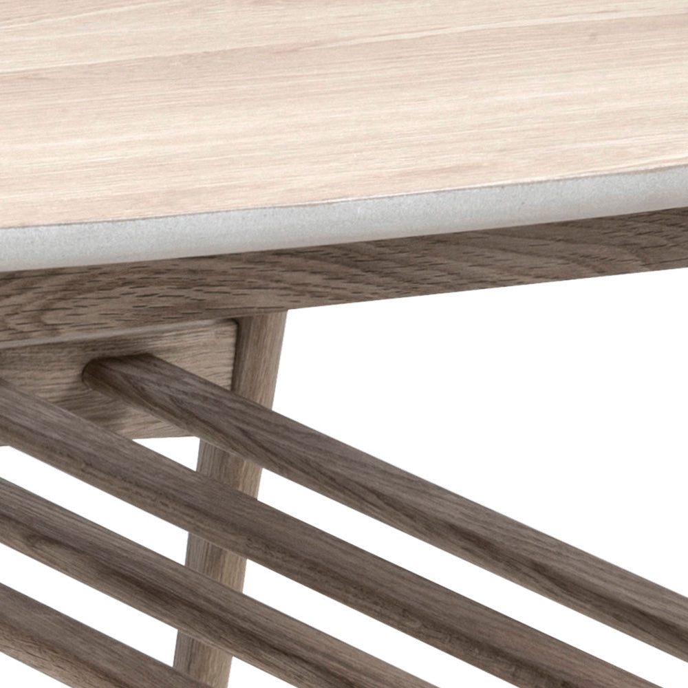 VIVEKA 80cm Natural Wood Coffee Table - Modern Living Room Furniture for Home Decor & Relaxation