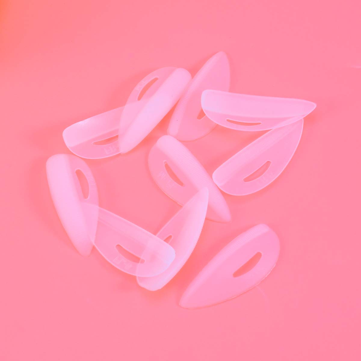 Lurrose 10 Pcs Reusable Silicone Eyelash Perm Curler - Lash Lift Rods & Shield Pads for False Eyelash Application - Perfect for Salon, Home Use & Professional Makeup Artists