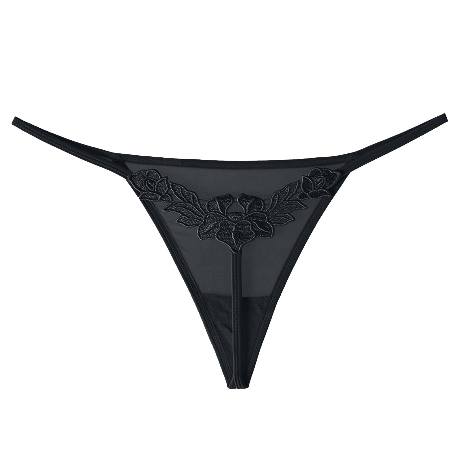 Exotic Lingerie Thongs for Women - Sexy Lace Underwear Briefs with Low Rise & Hollow Out Design | See-Through G-String Panties for Romantic Nights & Special Occasions