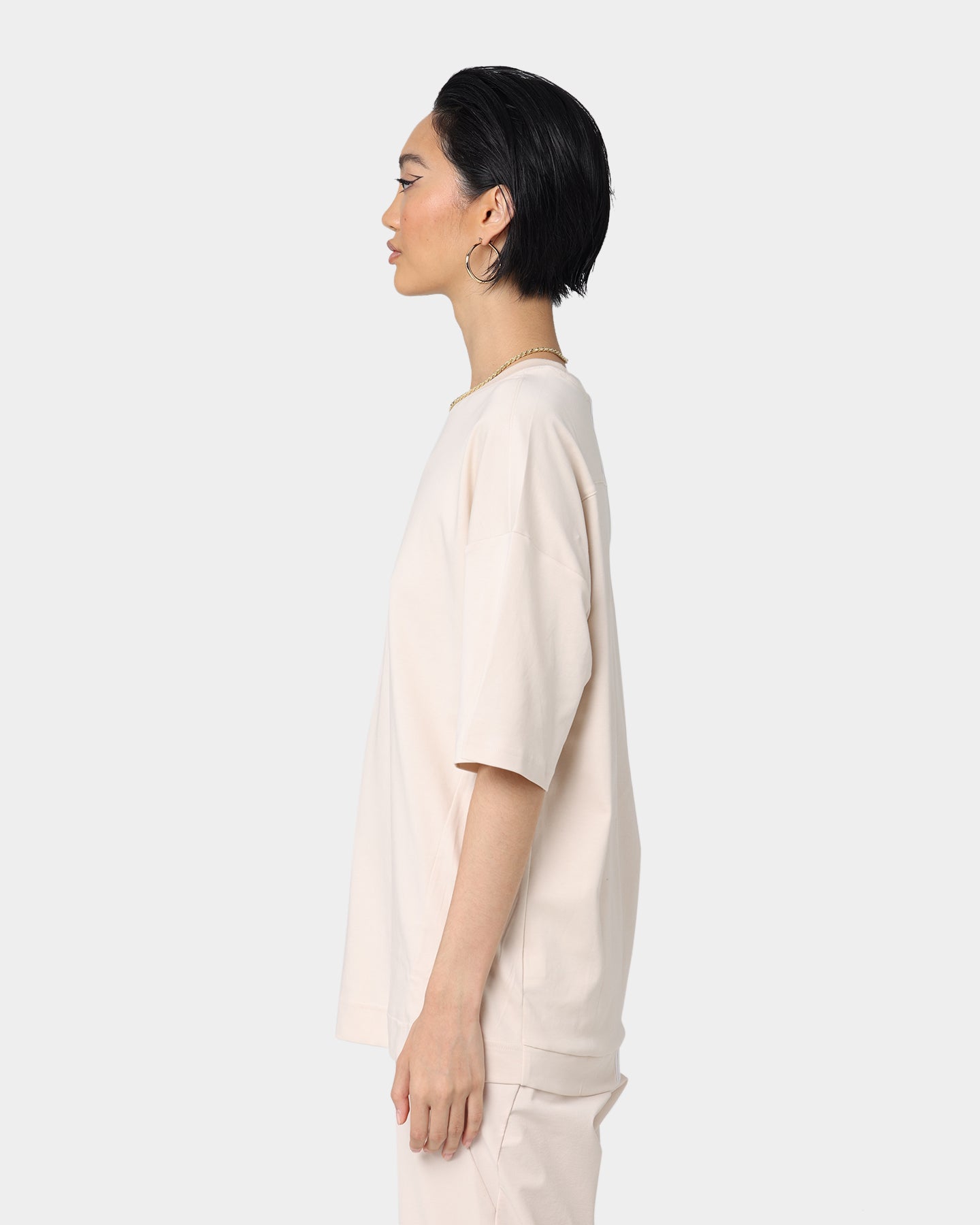 Adidas Women's Swarovski Crystal Embellished T-Shirt - Halo Ivory Cotton Tee for Casual Wear & Everyday Outfits