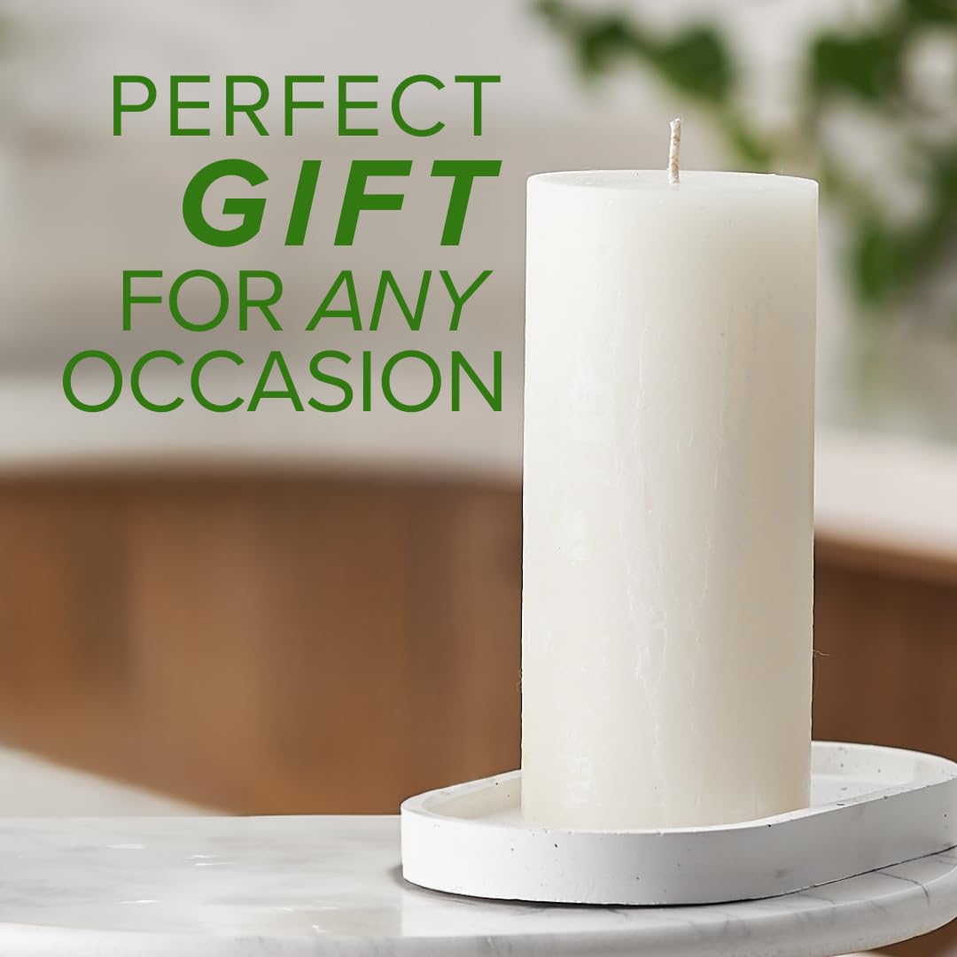 Simply Soson Peppermint Scented Candles - Set of 3 Ivory Pillar Candles (3x6 inches) | Aromatherapy Gifts for Women, Home Fragrance & Relaxation | Perfect for Living Room, Bedroom, Spa & Meditation Spaces