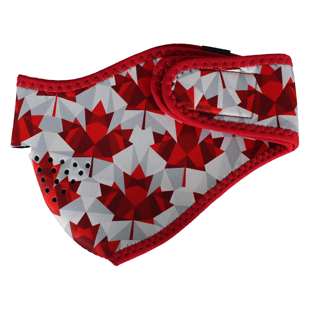 ZANheadgear Canadian Pride Neoprene Half Mask - Comfortable Face Cover for Outdoor Sports, Cycling & Winter Activities
