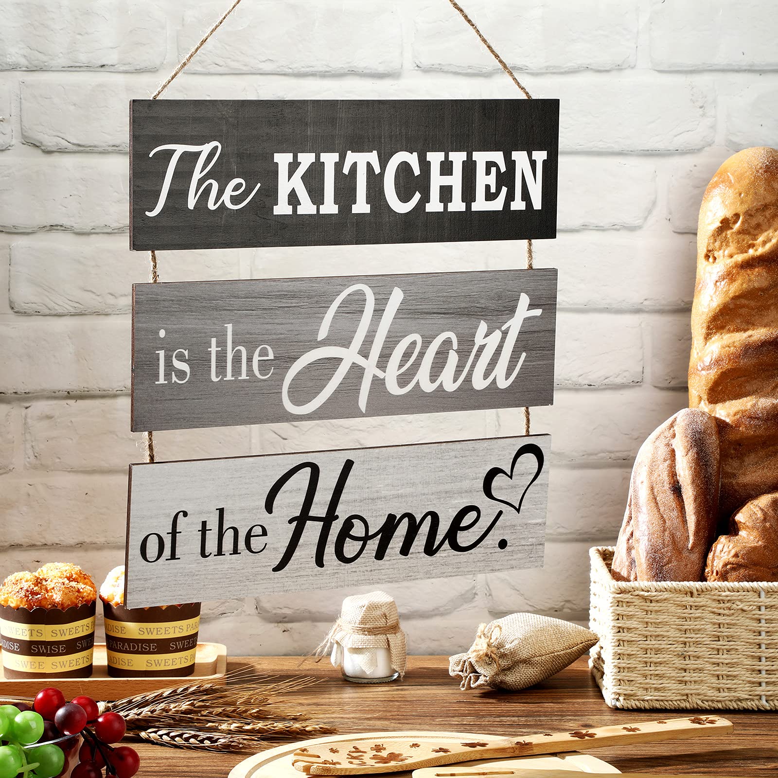 Rustic Wooden Kitchen Wall Sign Decor for Home & Outdoor