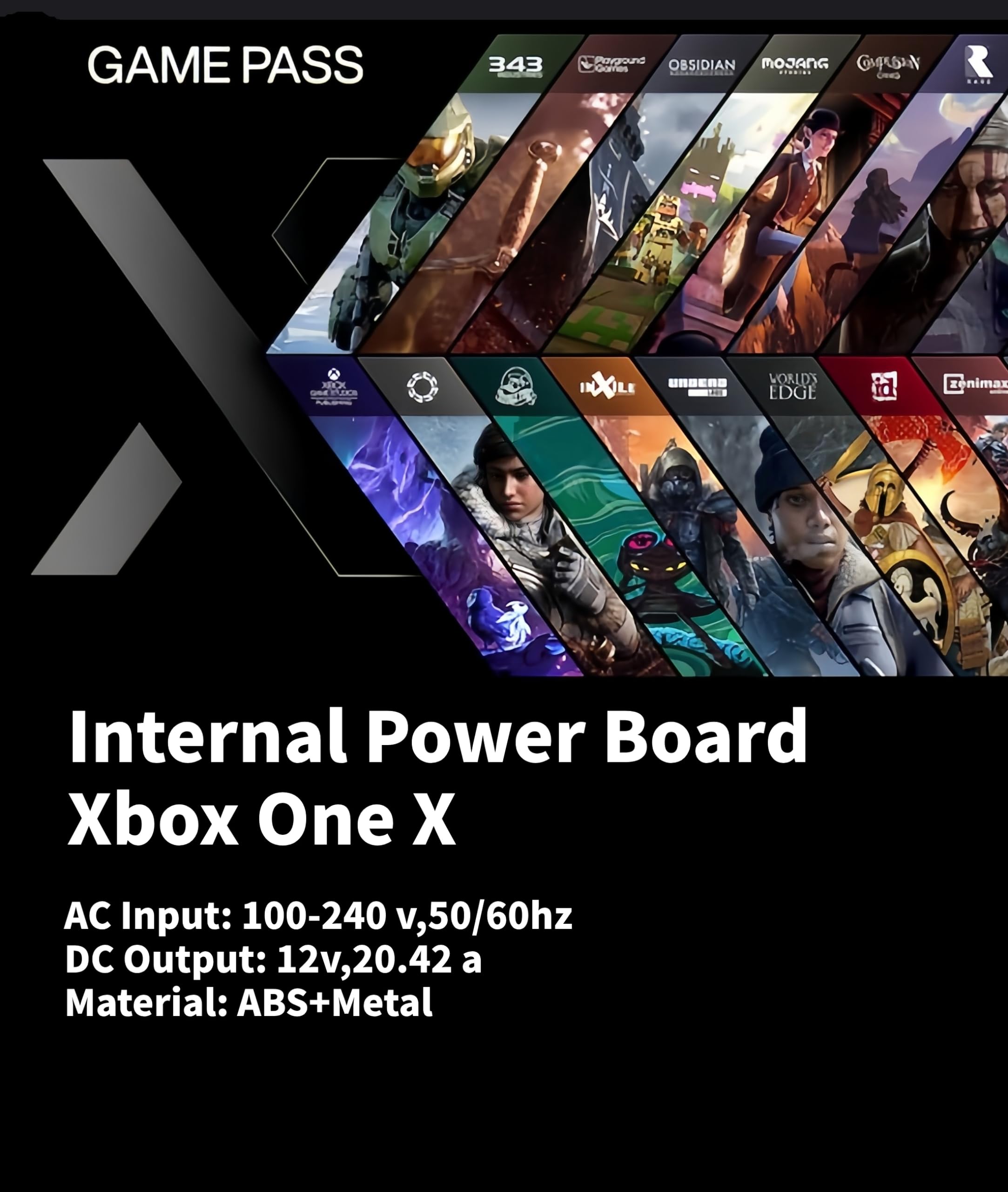 Original: Cuifati for One X Power Adapter Replacement Internal Power Board and 100-240V Power Supply   Optimized: Original One X Power Adapter Replacement - Internal Power Board with 100-240V AC Power Supply - Compatible with Xbox One X Console - Perfect for Gaming & Home Entertainment Setup