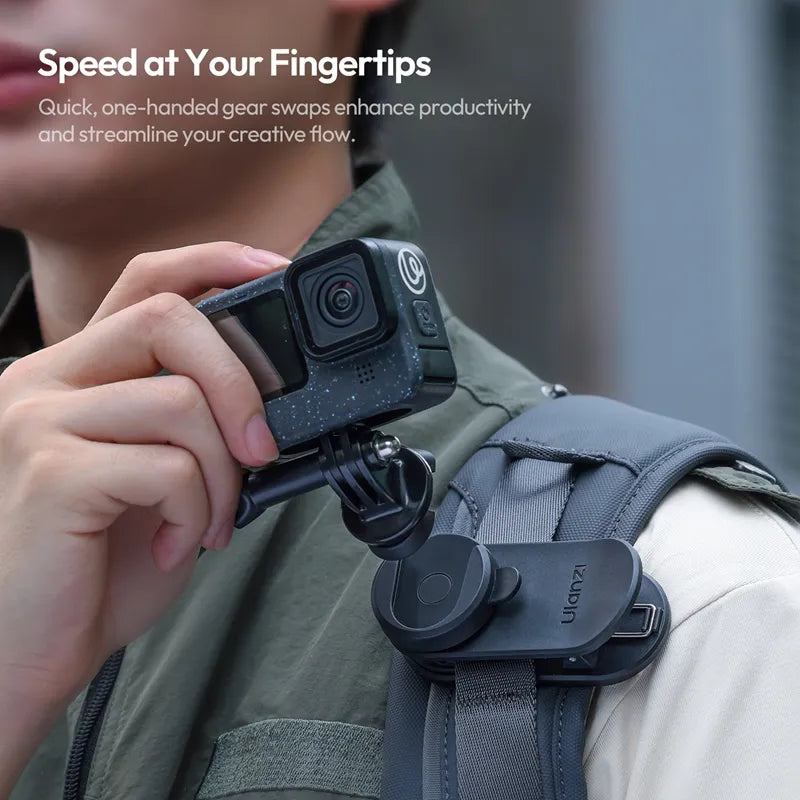 Ulanzi CK01/CK02 Quick Release Backpack Clip - Secure Camera Mount for DSLR, Mirrorless & Action Cameras - Perfect for Hiking, Travel & Outdoor Photography