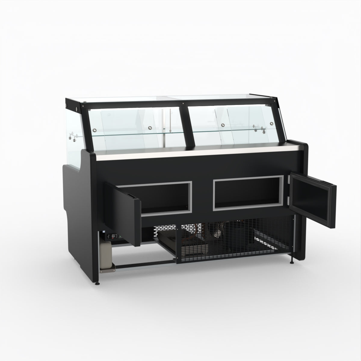 1.5 Meter Deli Showcase Glass Display Case - Commercial Refrigerated Food Display for Bakery, Deli, and Supermarket Use