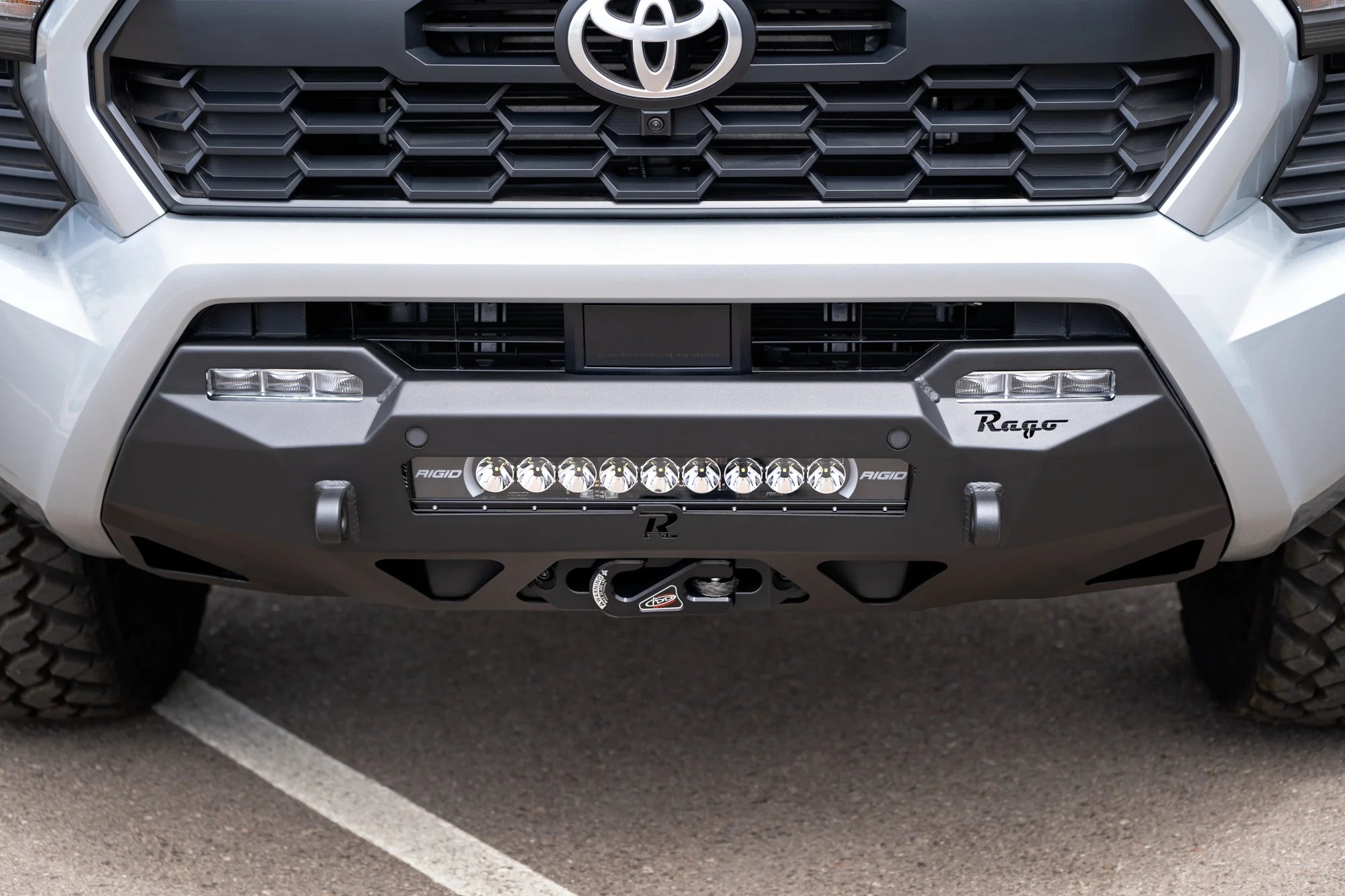 Rago Fabrication Center Mount Winch Front Bumper for 2024+ Toyota Tacoma | Heavy-Duty Off-Road Protection | Perfect for Trail Riding & Rock Crawling