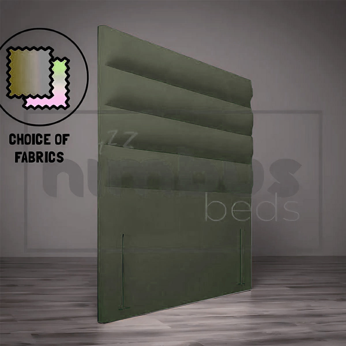 Modern Floor Standing Horizontal Tube Headboard - Stylish Bed Frame for Bedroom Decor | Perfect for Contemporary, Industrial & Loft Style Homes