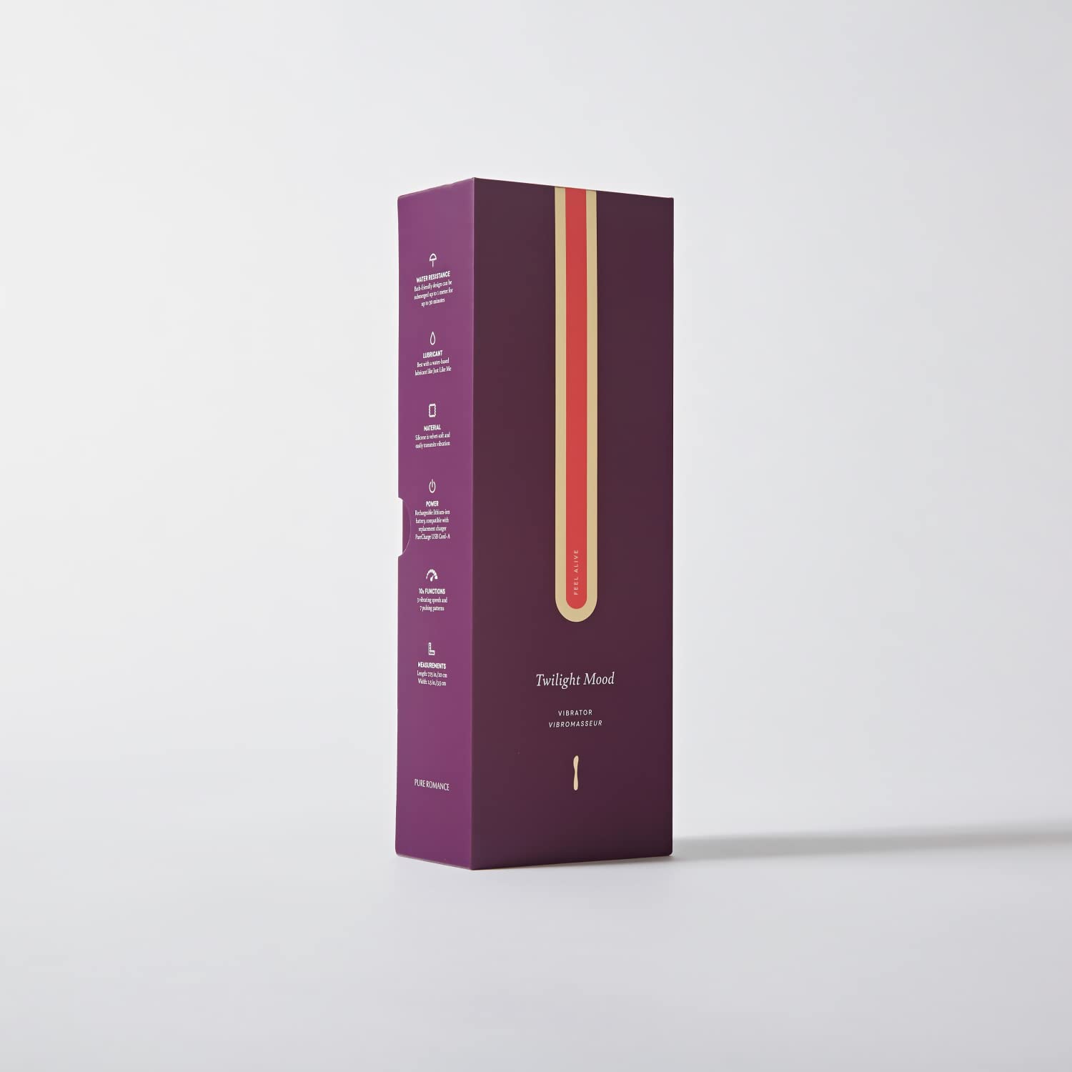Pure Romance Twilight Mood - Bendable Clitoral Vibrator with 7 Pulse Patterns & 3 Speeds | Soft Silicone Massager with Textured Head for Enhanced Pleasure | Perfect for Solo Play & Couples Intimacy
