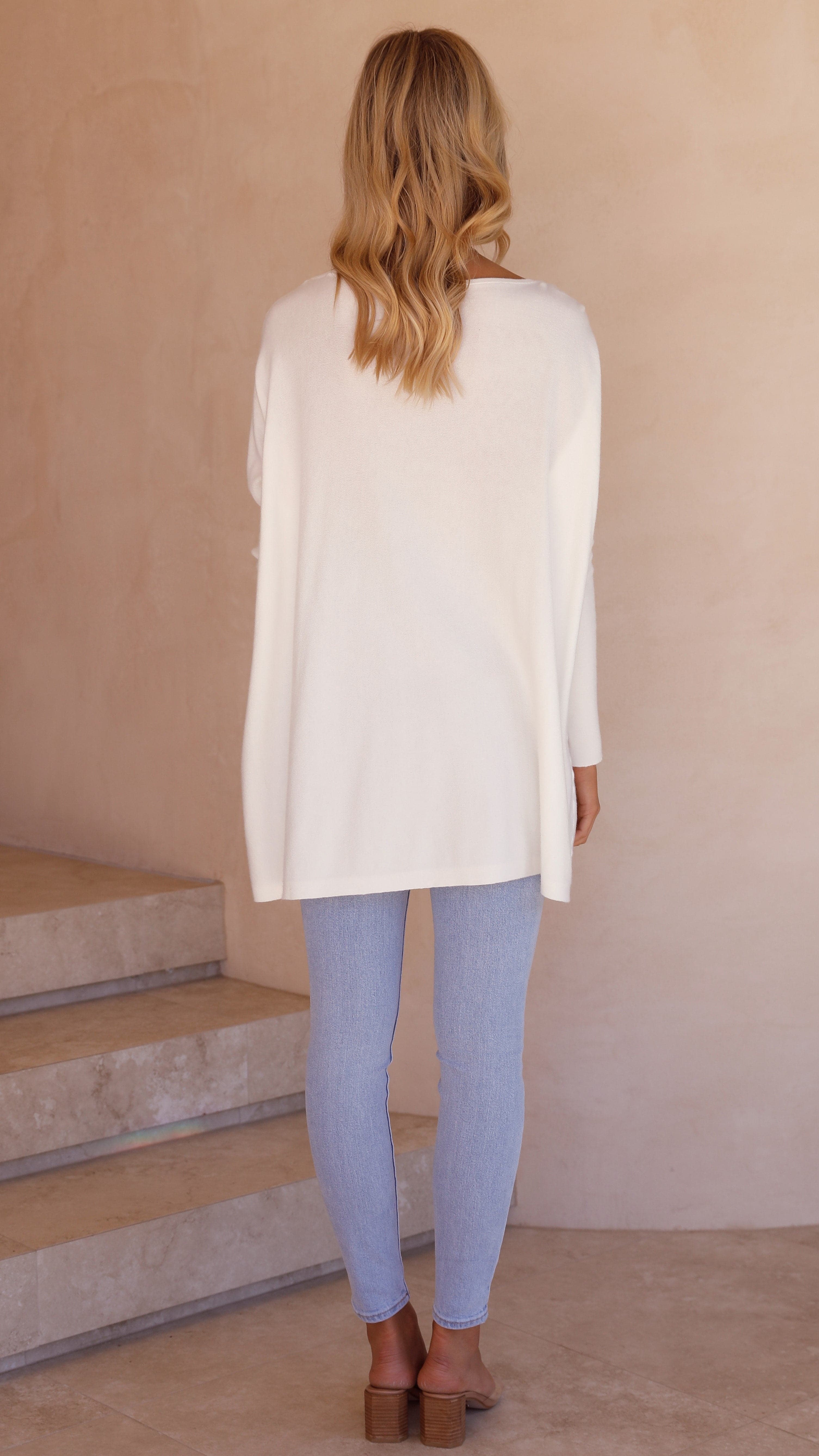 Amalia Knit Top Women's White Casual T-Shirt - Perfect for Everyday Wear, Office & Outings