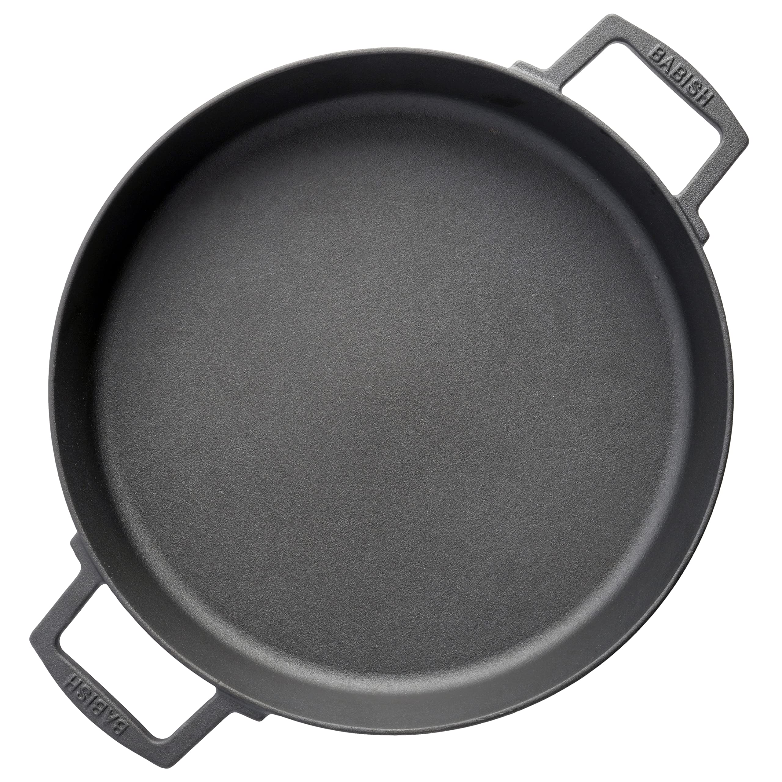 Babish 13-Inch Cast Iron Skillet – Pre-Seasoned Heavy Duty Frying Pan for Stovetop, Oven & Grill – Perfect for Searing Steak, Baking Pizza & Camping Cooking