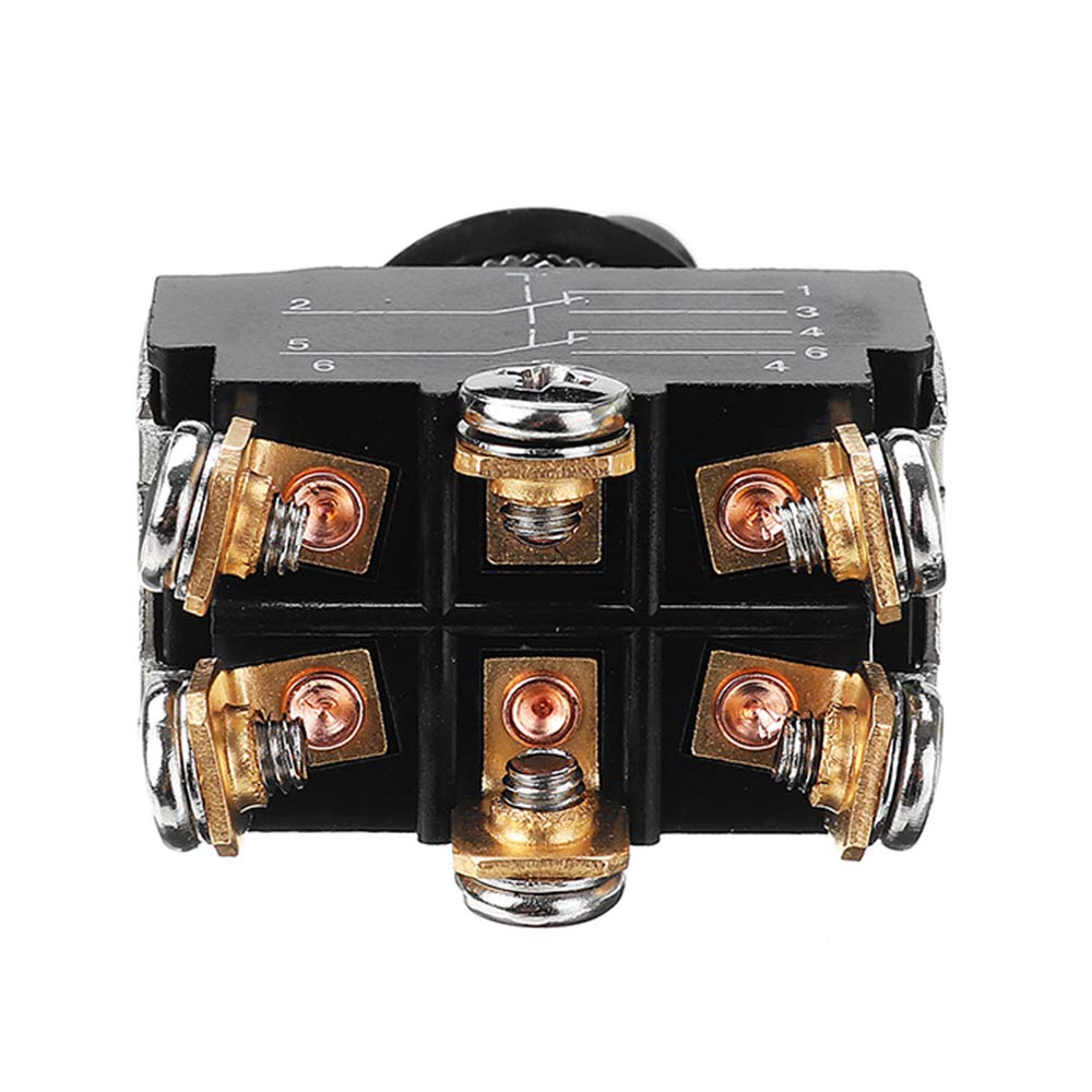KEDU HY29D 125V/250V DPDT On-On Silver Contacts 6 Pin Momentary Screw Toggle Switch - Heavy Duty Electrical Switch for Industrial Equipment, Automotive, and Home Appliances