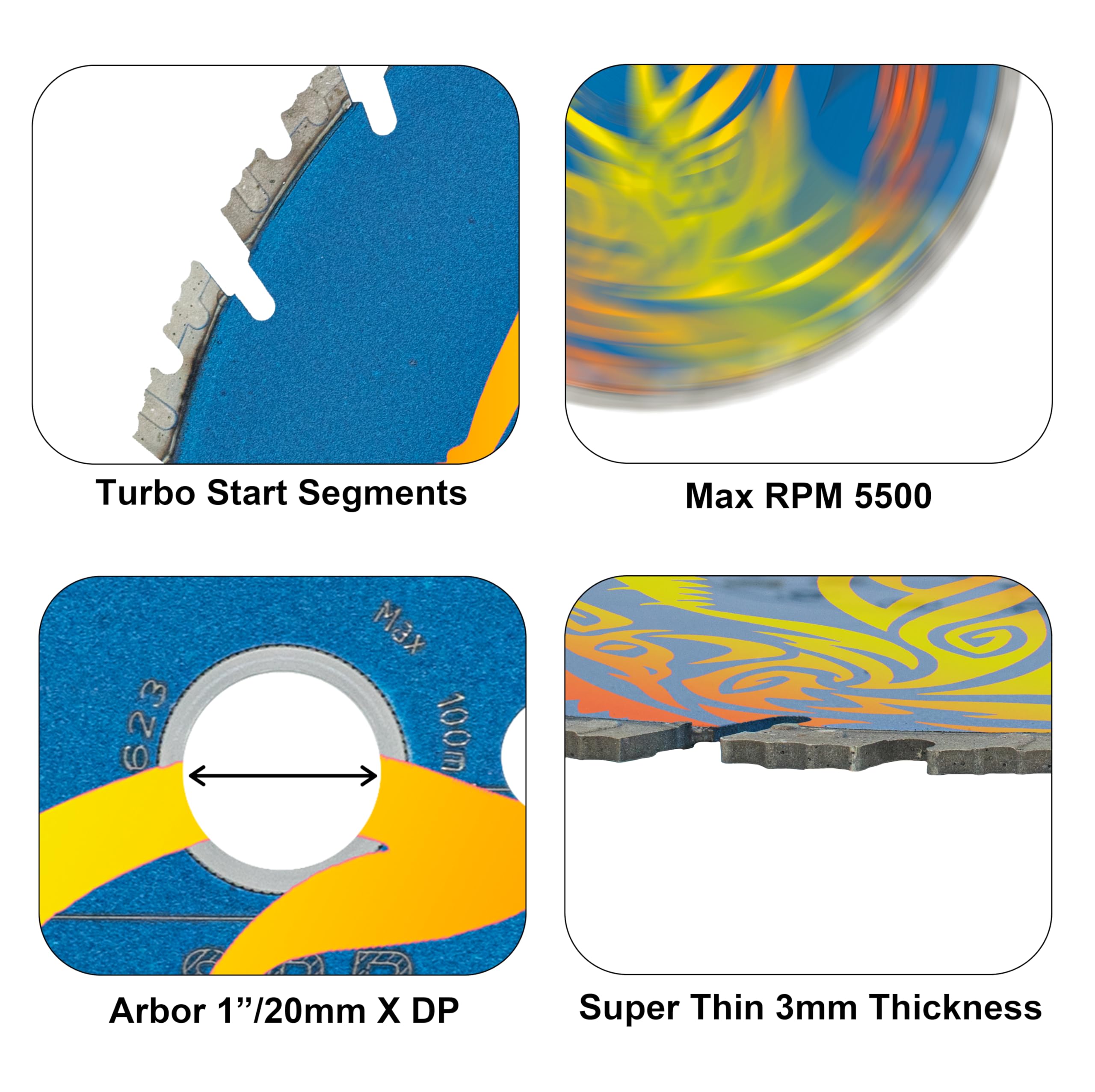 New All Cut Pro Diamond Blade - The Piranha - 16 Inch Premium Cutting Disc for Concrete, Tile, Granite & Masonry - Perfect for Construction, Renovation & DIY Projects