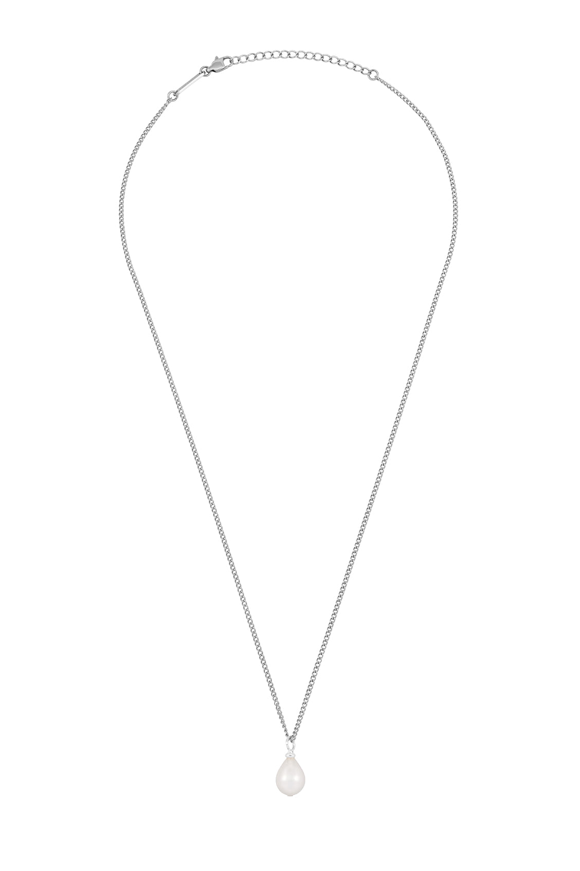 Men's Fine Curb Chain & Pearl Necklace - Elegant Layered Jewelry for Gifts, Weddings & Special Occasions