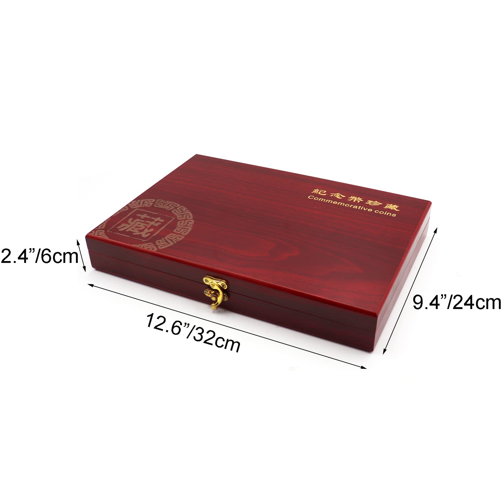100-Piece 30mm Wooden Coin Capsule Holder Case - Lockable Coin Collection & Display Storage Box for 25mm/27mm/30mm Commemorative Coins - Perfect for Collectors, Numismatists & Coin Enthusiasts (Home Display, Safe Storage, Gift Packaging)