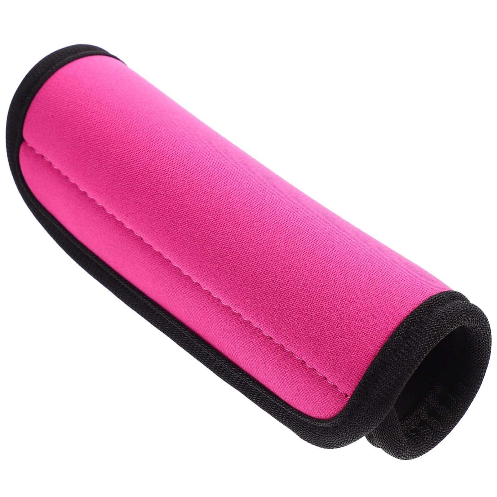 Neoprene Luggage Handle Wraps - Comfortable Suitcase Grip Covers with Unique Design for Travel Bags, Laptop Cases & Briefcases (Black Rosy) | Perfect for Business Trips, Vacations & Daily Commute