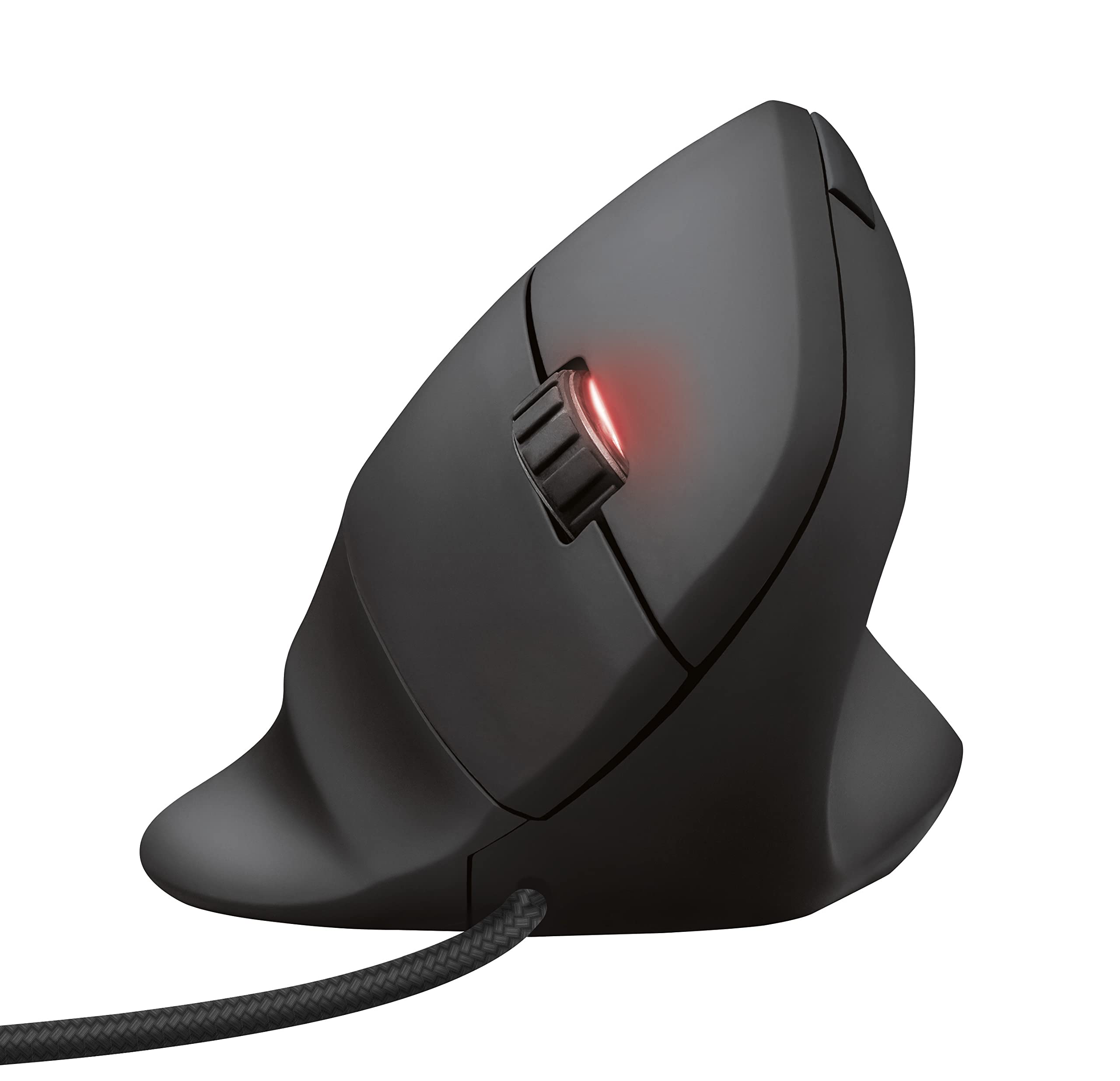 Trust GXT 144 Rexx Ergonomic Vertical Gaming Mouse - 10000 DPI Adjustable, 6 Programmable Buttons, RGB Lighting, Software Control for PC/Mac - Perfect for FPS, MMO Gaming & Office Work (Black)