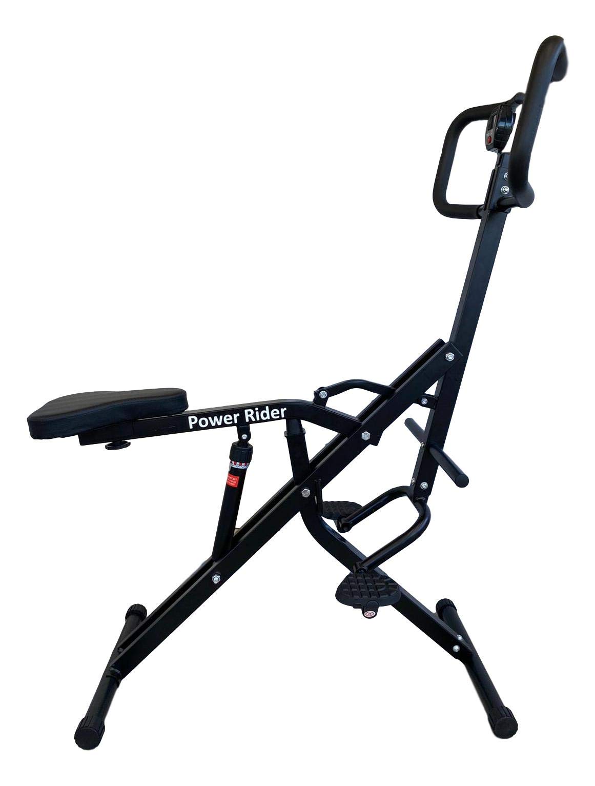 Power Rider Ab Core Squat Glute Exercise Machine - Home Gym Equipment for Abdominal Crunch, Cardio & Full Body Workout with LCD Monitor - Perfect for Home Fitness, Toning & Weight Loss