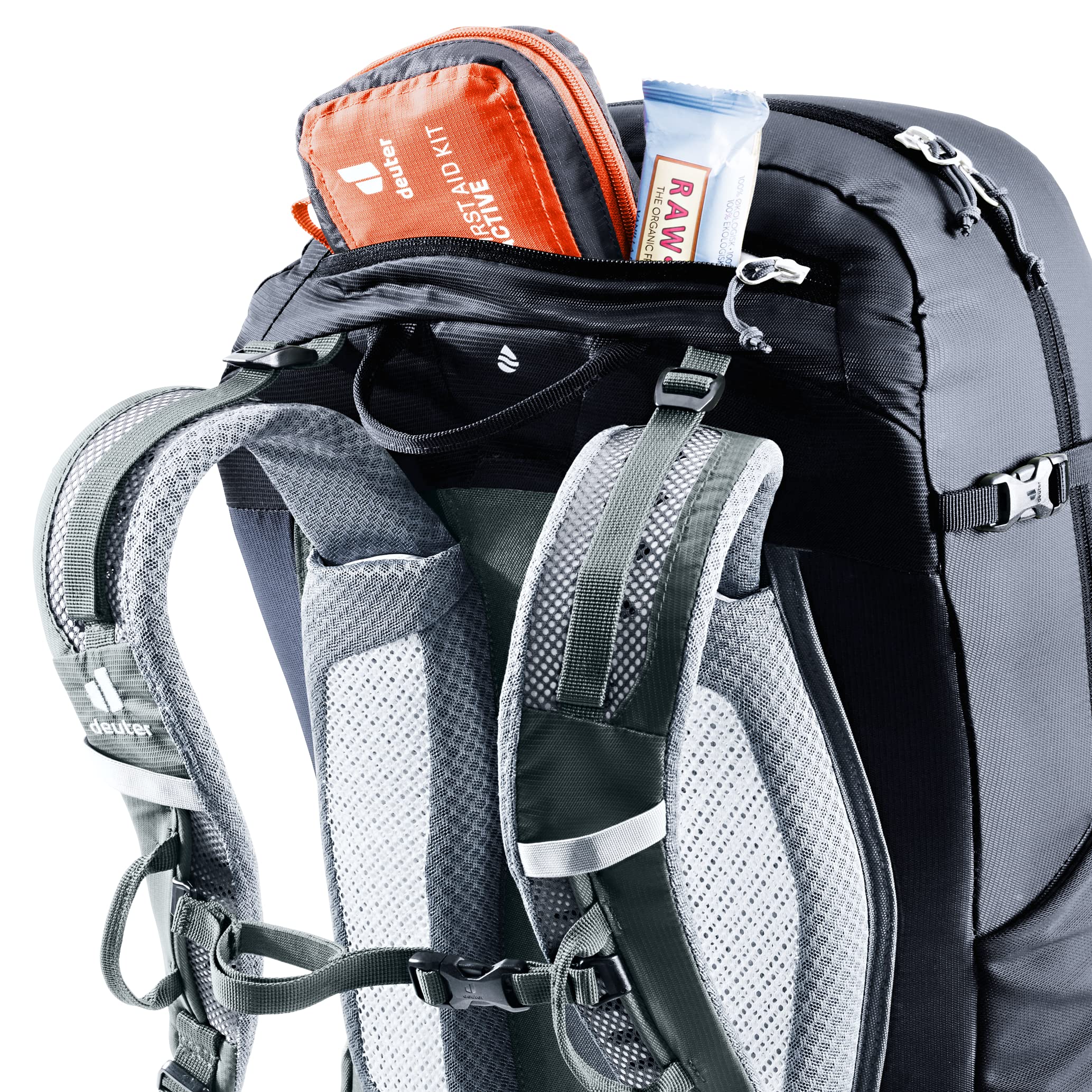 Deuter Trail Pro 33L Hiking Backpack for Men & Women - Lightweight Daypack for Trekking, Camping & Multi-Day Tours - Durable Outdoor Gear for Adventure Travel (Black-Shale) - Perfect for Mountain Climbing, Backpacking & Day Hikes