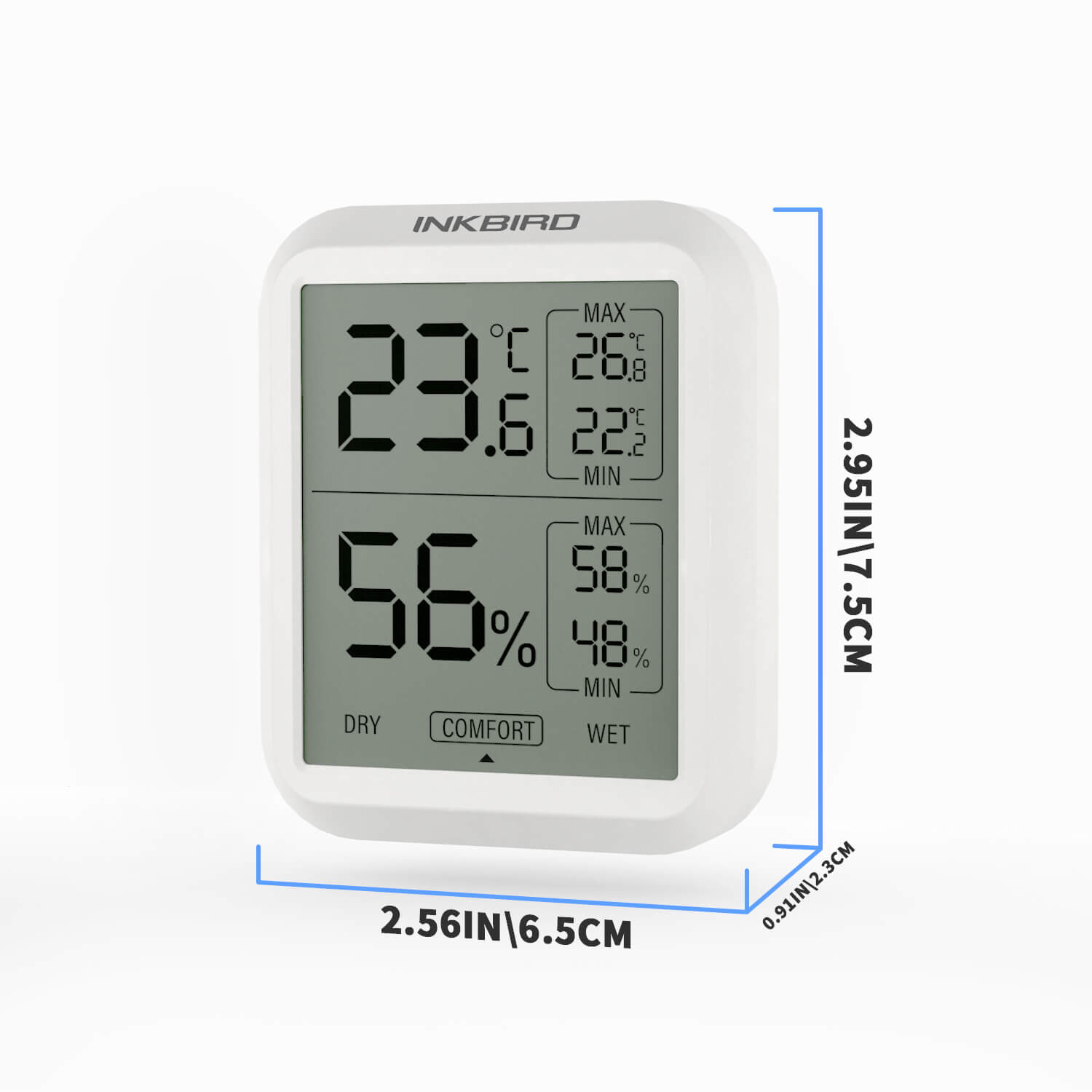 Digital Hygrometer Thermometer ITH 20 - Accurate Indoor Temperature & Humidity Monitor for Home, Office, Greenhouse - Perfect for Baby Rooms, Wine Cellars, and Plant Care