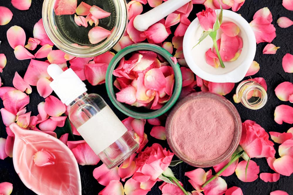 100% Pure Rose Petal Powder (Rosa Centifolia) for Skin Whitening & Brightening | Natural Face Mask & Hair Care | Edible & Drinkable | Baby Bath Safe - 100g | Perfect for DIY Skincare, Herbal Tea & Relaxing Baths