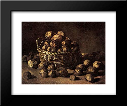 Vincent van Gogh Basket of Potatoes 24x20 Framed Wall Art Print - Perfect for Living Room, Bedroom & Office Decor
