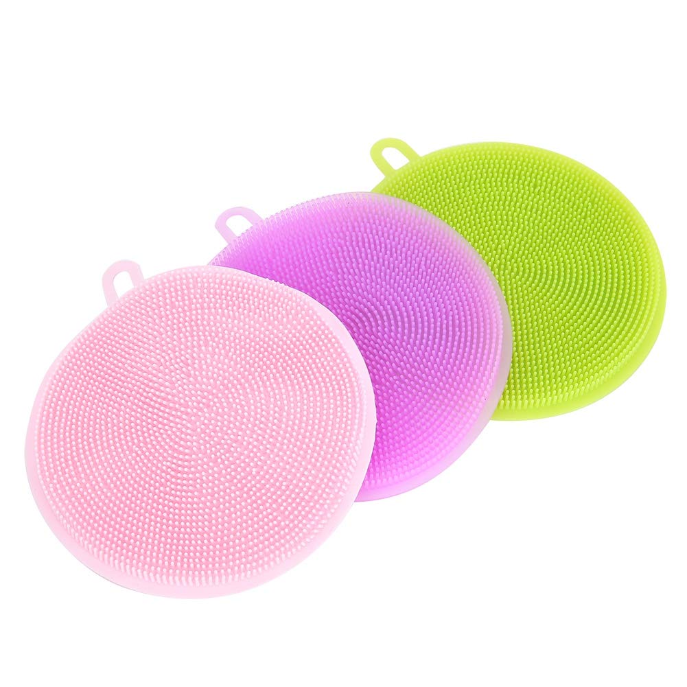 Premium Food-Grade Silicone Dish Scrubber - Durable, BPA-Free & Colorful Kitchen Sponge for Washing Dishes, Pots & Glasses - Eco-Friendly Cleaning Brush for Home & Restaurant Use