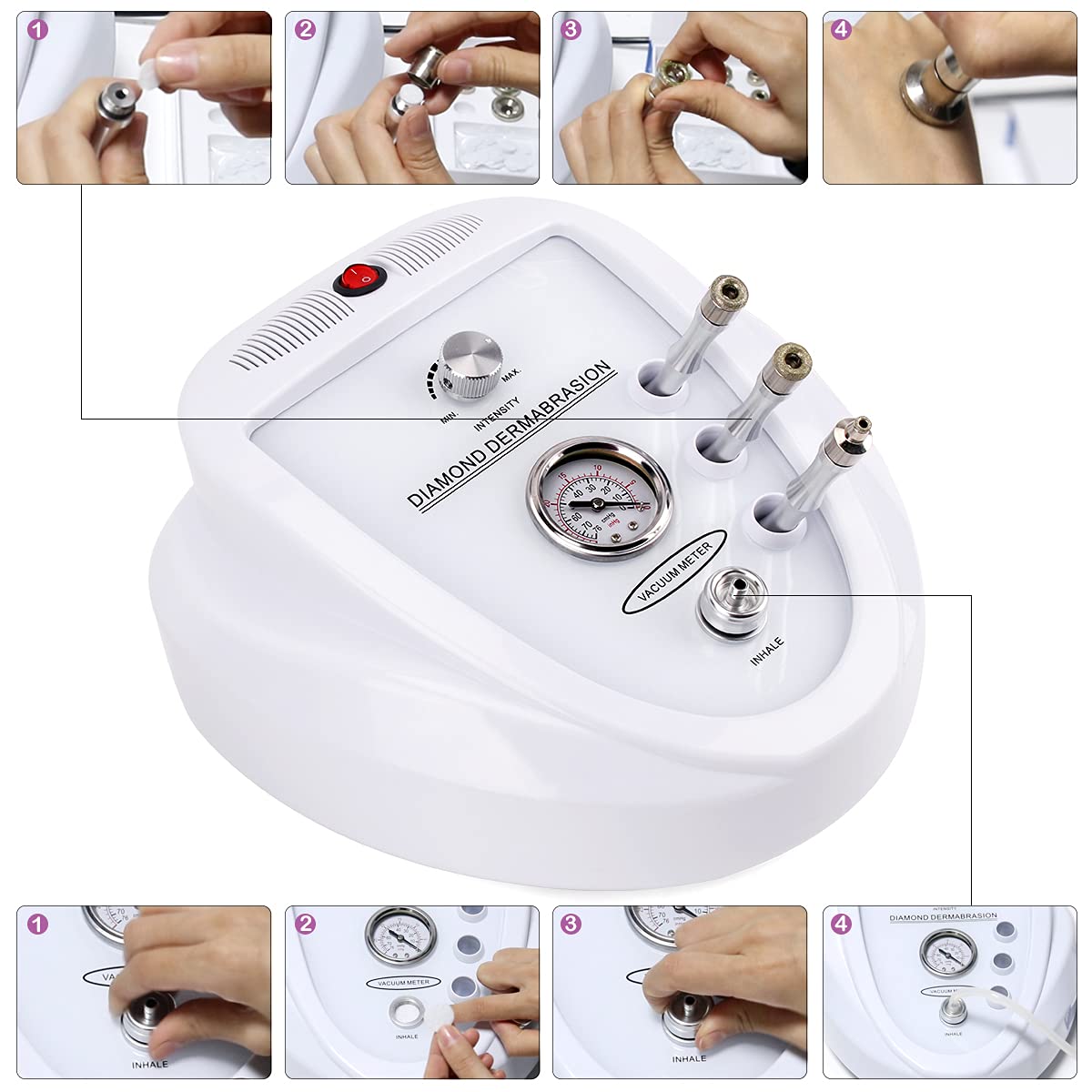 Yofuly Diamond Microdermabrasion Machine - Professional 65-68cmHg Suction Power for Home Facial Skin Care | At-Home Spa Treatment & Anti-Aging Skin Rejuvenation