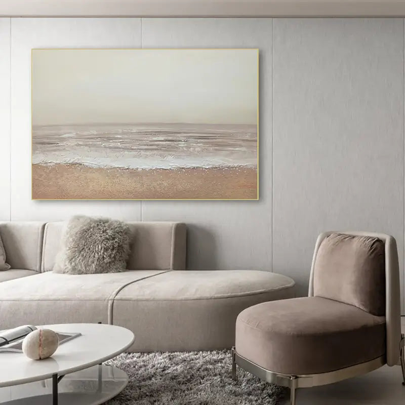 Ocean and Sky Painting #OS 013 - Handmade Canvas Wall Art for Home & Office Decor - Perfect for Living Room, Bedroom, or Office Wall Decor