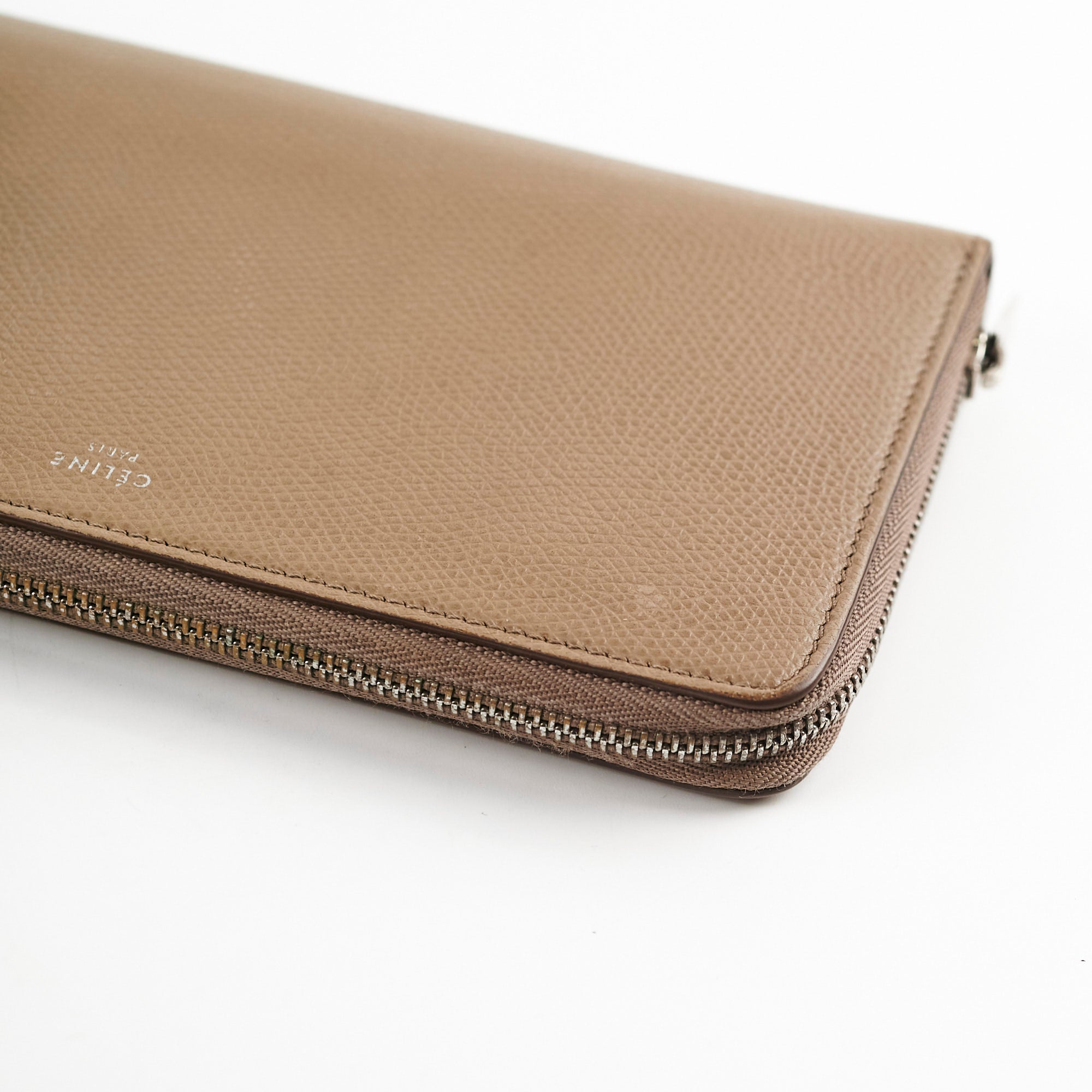 Celine Long Wallet in Dark Beige - Premium Leather Women's Wallet with Multiple Card Slots - Perfect for Everyday Use, Travel & Gift Giving