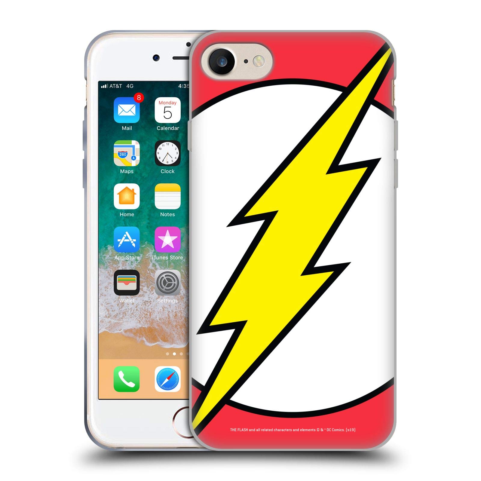 Head Case Designs The Flash DC Comics iPhone Case - Oversized Soft Gel Cover for Apple iPhone 7/8/SE 2020 & 2022 - Perfect for Superhero Fans & Comic Conventions