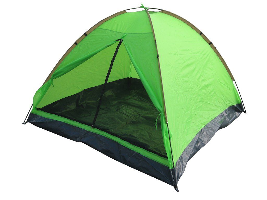 Zaltana 3 Person Camping Tent with 3 Single Air Mattresses & Electric Air Pump - Lightweight Waterproof Backpacking Tent for Family Camping, Hiking, and Outdoor Adventures