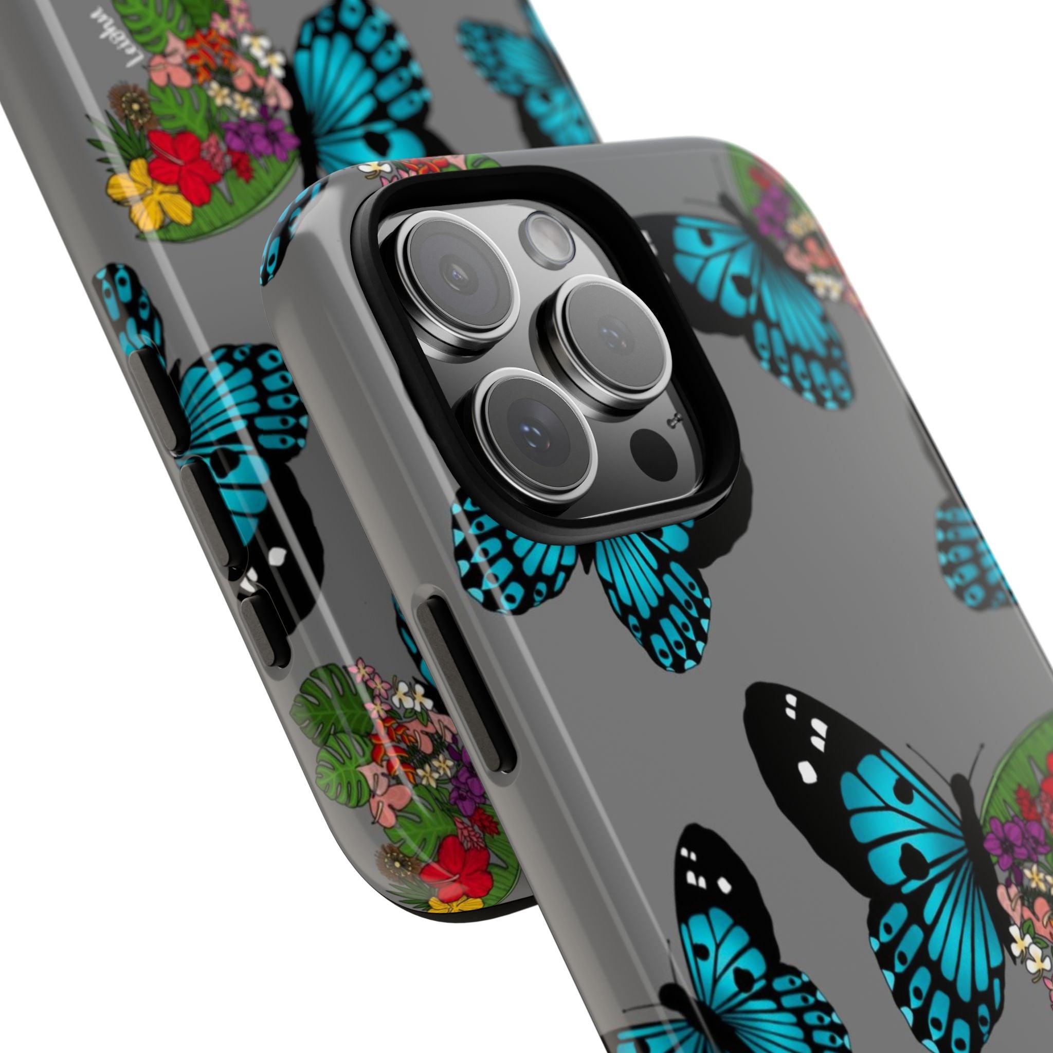 Tropical Pulelehua Teal Hawaiian Shirt - Breathable & Stylish Aloha Shirt for Men & Women - Perfect for Beach Vacations, Luau Parties & Summer Outings