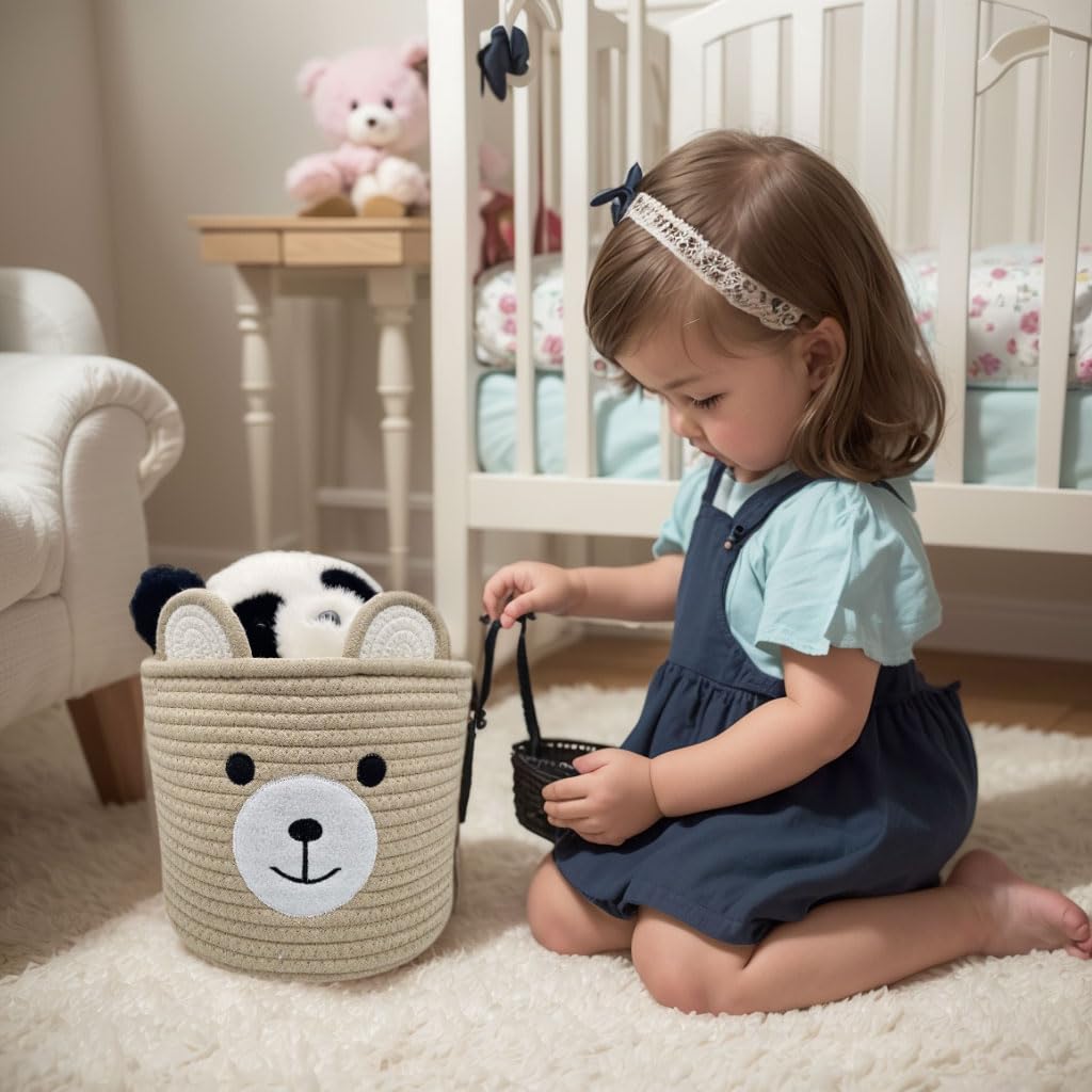 Bear-Shaped Nursery Storage Basket - 10
