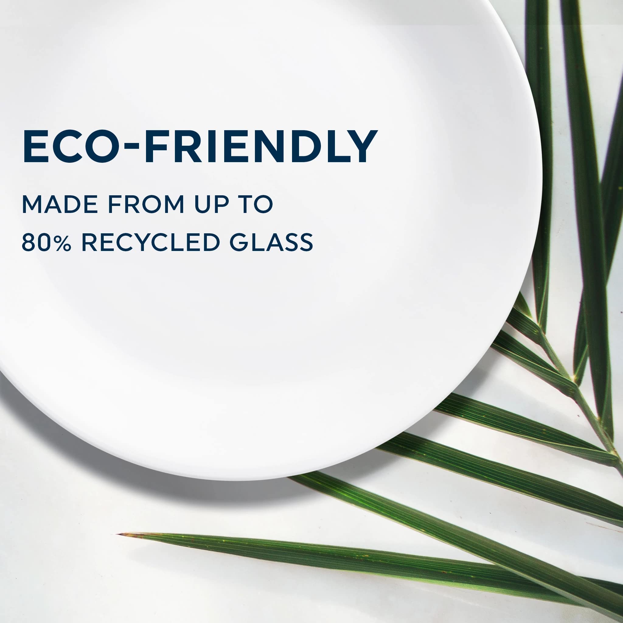 Corelle 6-Piece Square Salad Plates - Chip Resistant & Lightweight for Everyday Dining