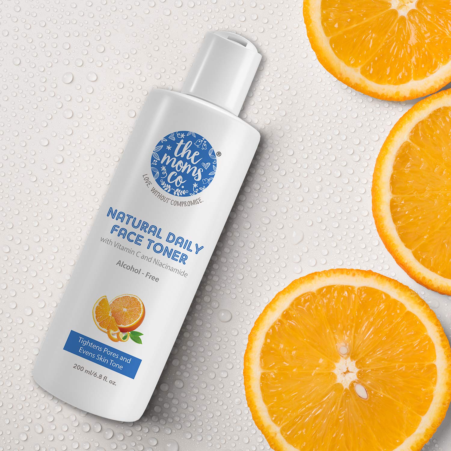 The Moms Co. Natural Daily Vitamin C Face Toner with Niacinamide, Green Tea & Aloe Vera | Alcohol-Free, Pore Tightening, Skin Brightening & Hydrating Facial Toner | Perfect for Morning & Night Skincare Routine (200ml)